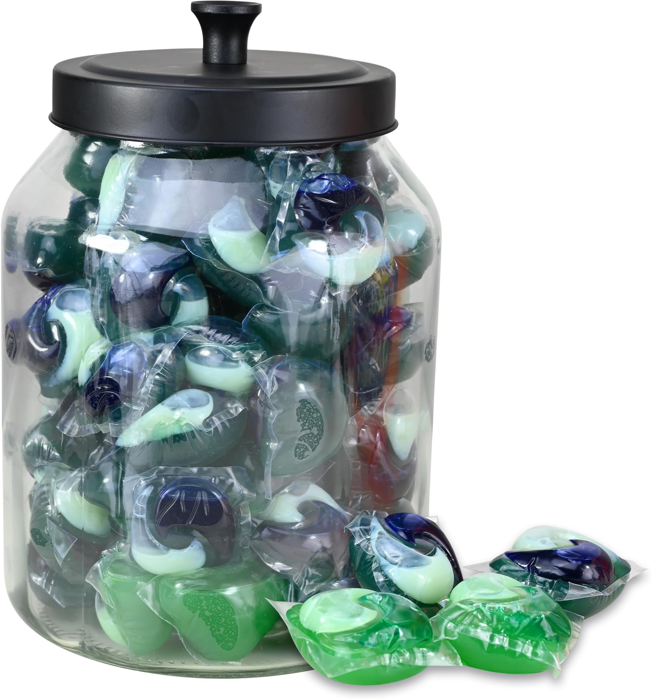 Skywin Laundry Pod Container with Slide Lid (Black