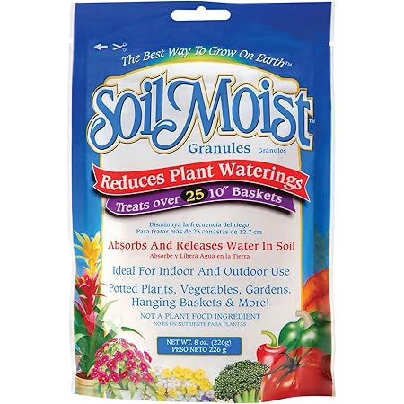 Soil Moist JCD-05SM – Granuli Da 8 Oz (227g) Per Trattenere L'acqua Nel Terreno. Riduce L'evaporazione, Previene Lo Shock Da Trapianto E Dura Stagioni. Ecologico.