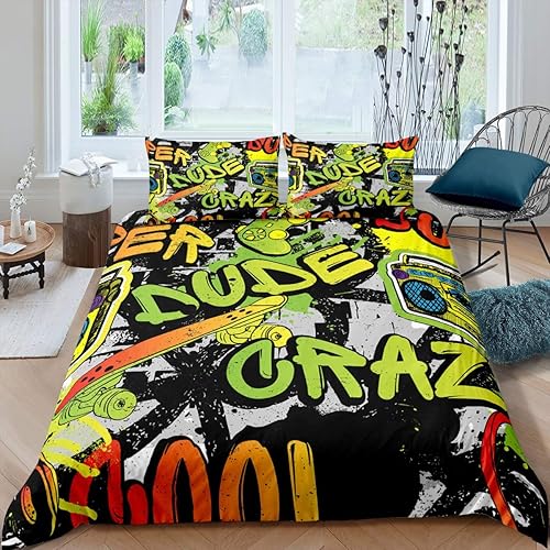 Miniatura 9 de Feelyou Juego de funda de edredón para niños y adolescentes, juego de ropa de cama de videojuegos para decoración del hogar, juego de funda de