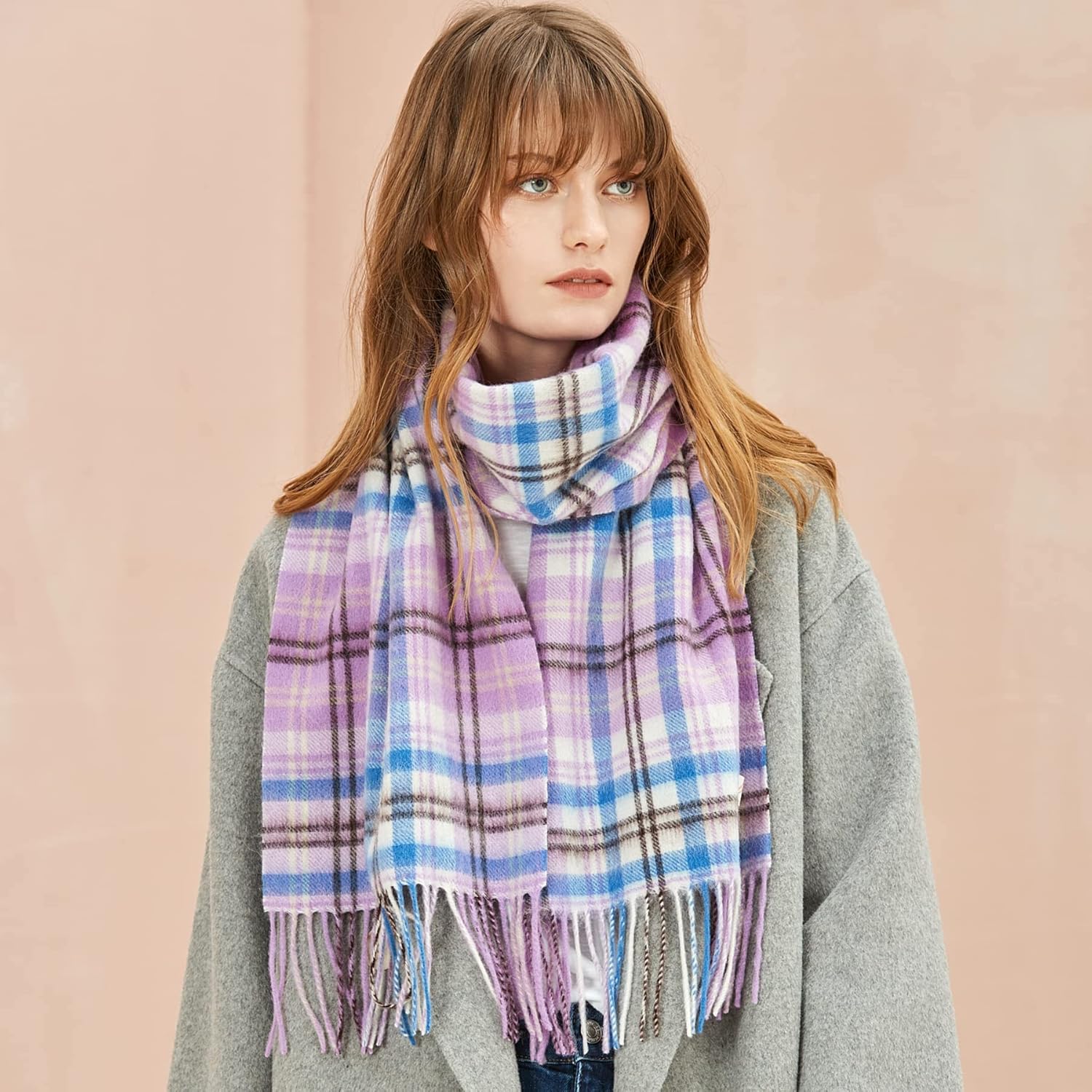 Merino Wool Alpaca Winter Scarf for Women, Australian Pashmina Wraps, Soft Cashmere Feel Shawls Holiday Gift