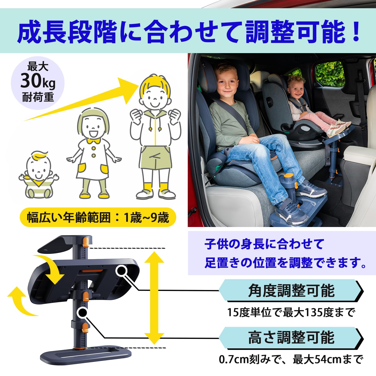 Reposapiés Kneeguardkids para Silla Auto