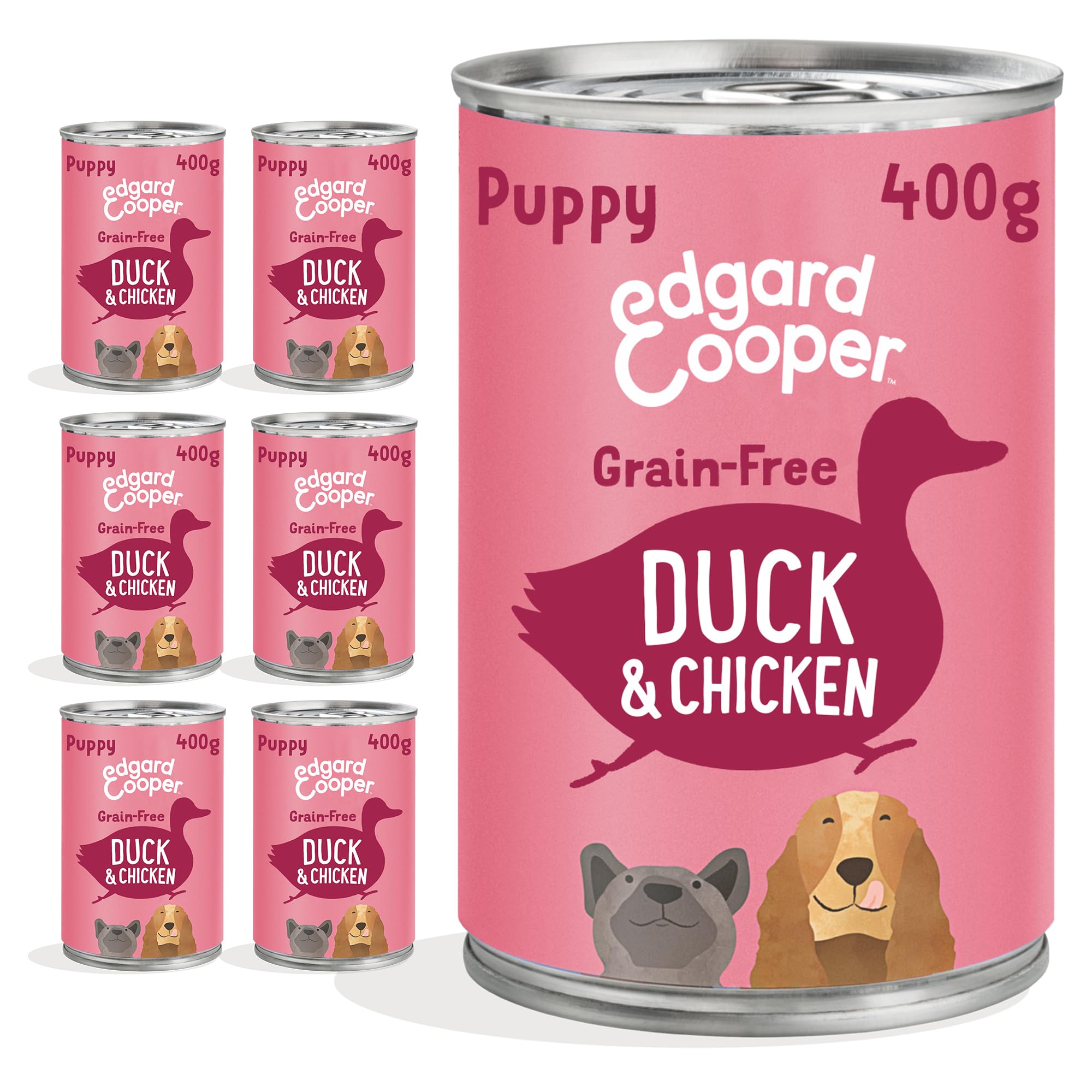 Edgard & Cooper Grain Free Puppy Food Duck & Chicken 6x400g