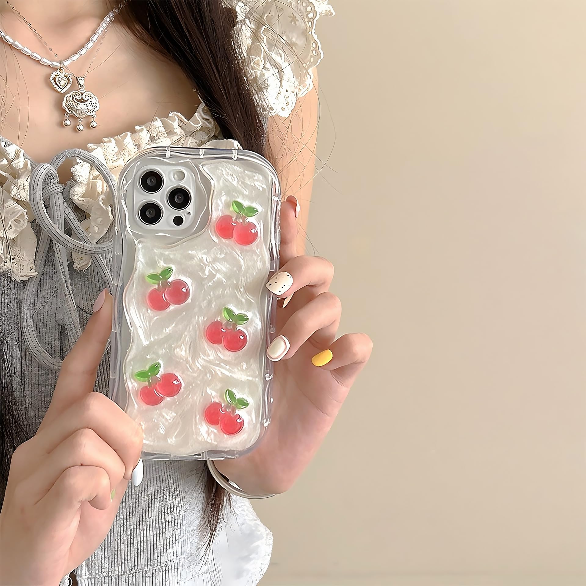 CASSETIFY チェリー柄クリアケース iPhone 15 Pro Amazon.co.jp: iphone 15 用 ケース チェリー さくらんぼ 立体 クリア