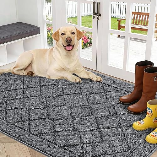 REFETONE Tapete para interiores, tapete para puerta delantera o trasera de 32 x 40 pulgadas, parte trasera de goma antideslizante, tapetes