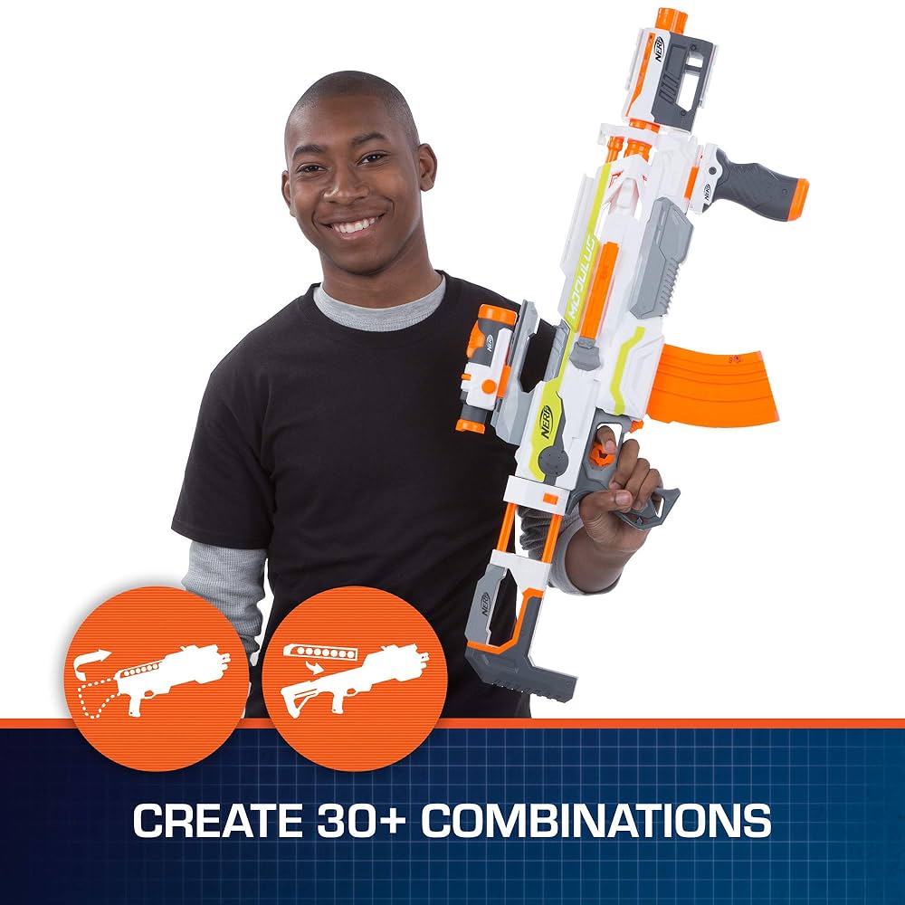 Nerf ナーフ Modulus モジュラス ECS-10 Nerf N-Strike Modulus Ecs-10 Blaster with Darts, For Kids