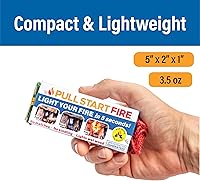Vista 3 de Pull Start Fire Pull String Firestarter No Matches Required, Fire Starts in Seconds for Campfires, Grill, Fireplace, BBQ Lights Wet Wood, Easy