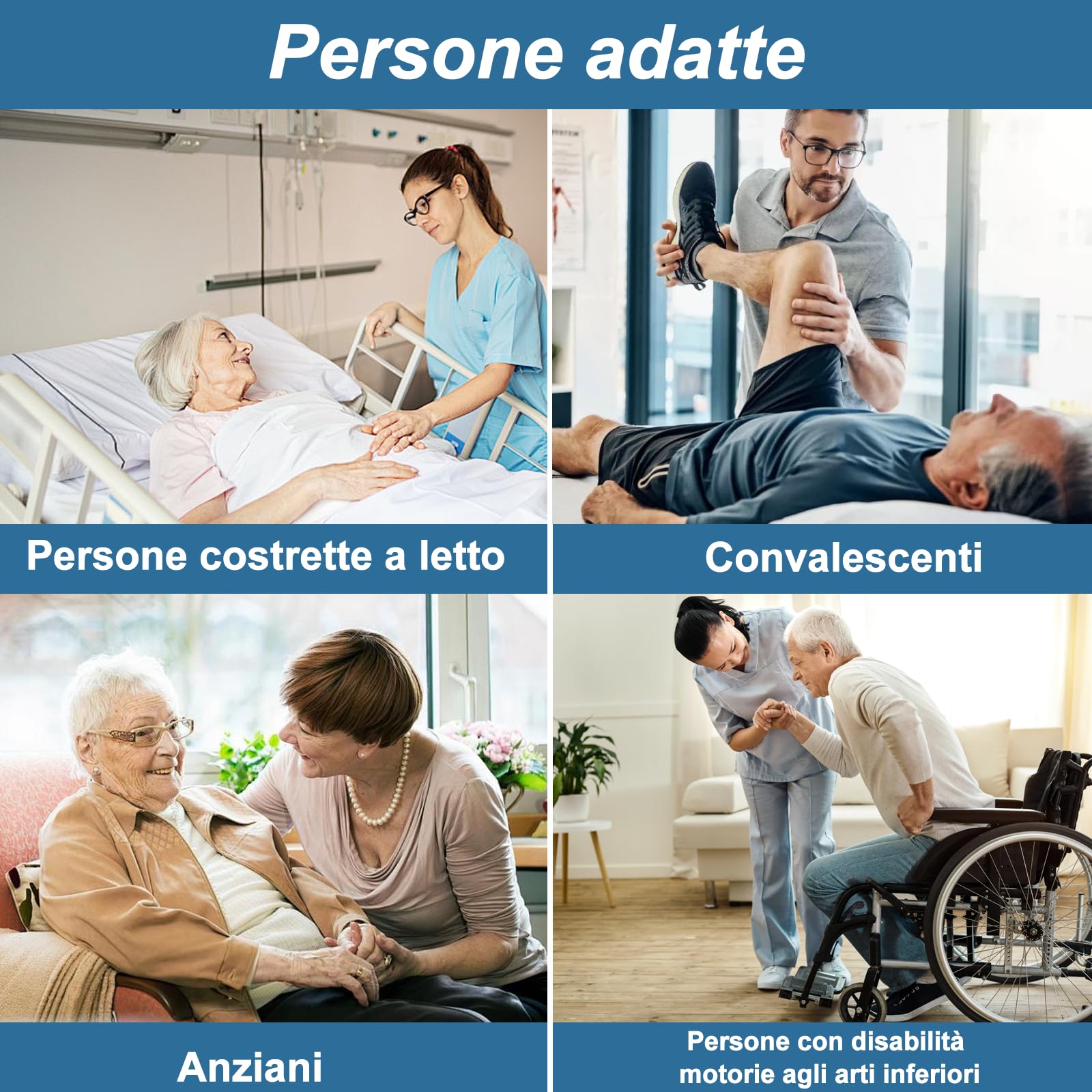 Telo Scivolamento per Anziani 100 * 120cm, Foglio Di Trasferimento per Pazienti con 8 Maniglie, Cinghia di Trasferimento per Persone in Sovrappeso e Disabili e Sollevatori e Allettati