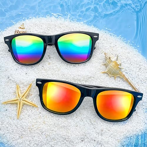 Miniatura 4 de Suministros para regalos de fiesta de colores neón Paquete de 8 gafas de sol unisex