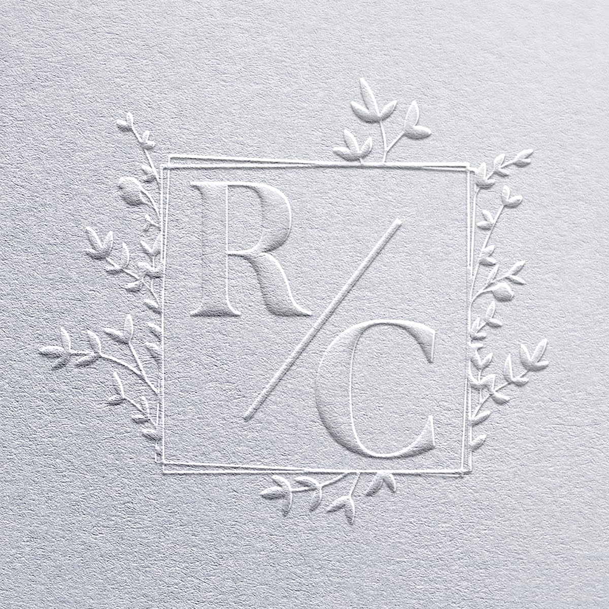 Custom Personalized Couple Name & Monogram Save The Date & Wedding Invitation Embosser Stamp