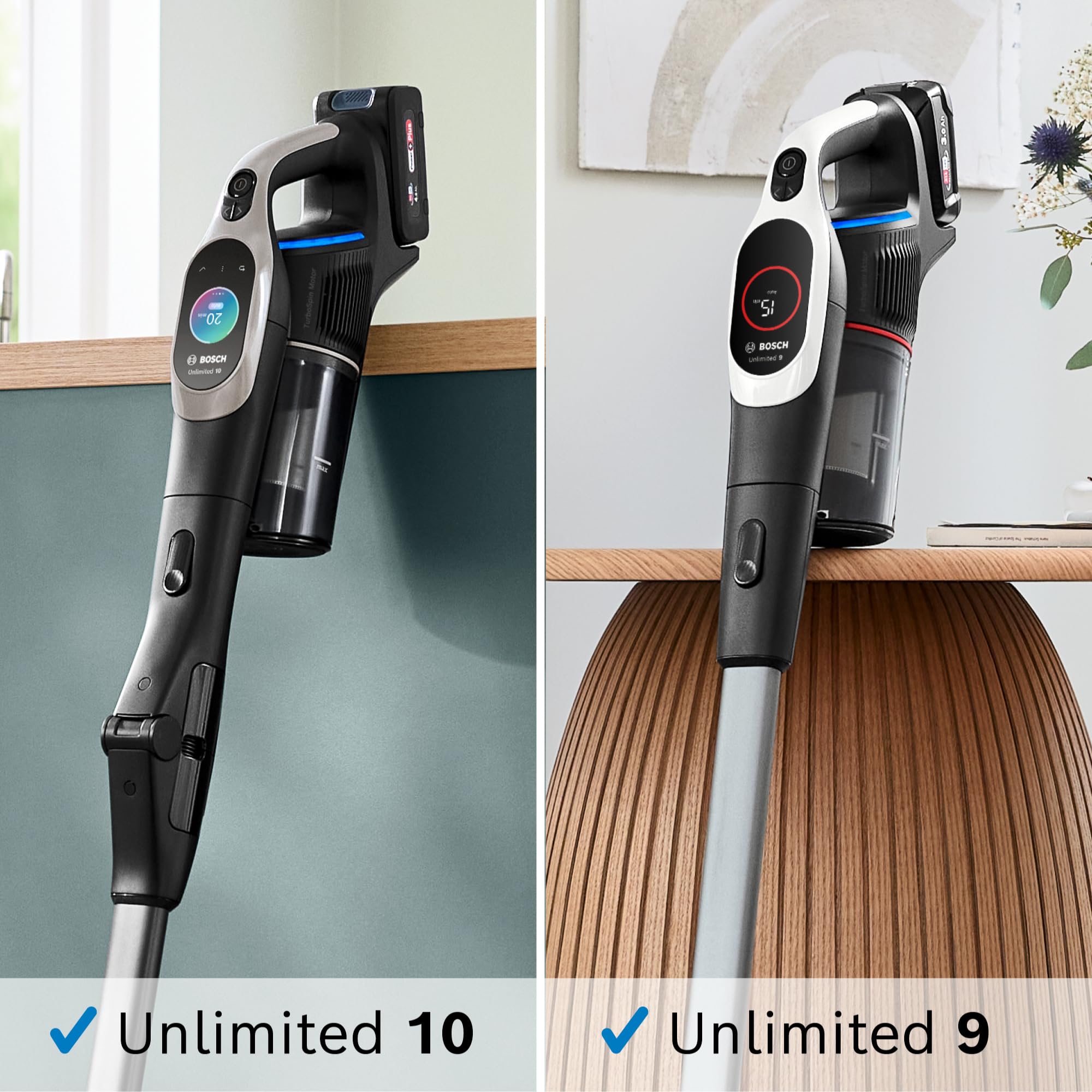 Image secondaire de Brosse pour Meubles Bosch avec Charnière Rotative 360° - Nettoyage Doux pour Aspirateurs Unlimited 10 et 9