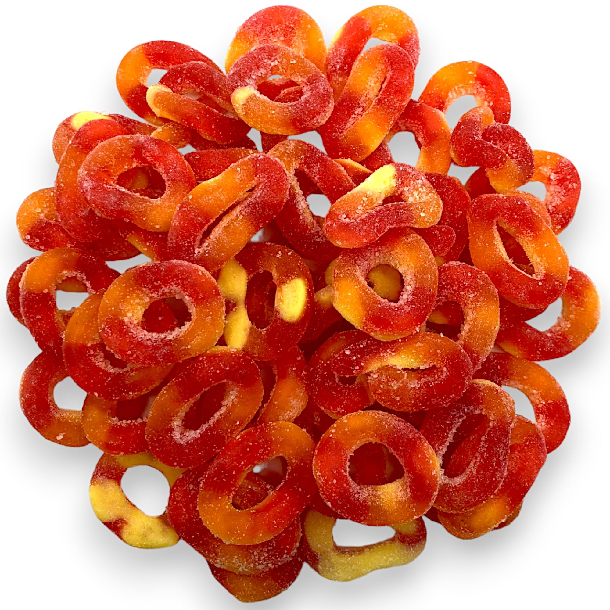 Premium Peach Rings -1.5 lbs Delicious Peach Flavor Soft Sweet Gummy Rings in Resealable Bag, Perfect for Snacks, Parties and Gifts - Tasty Peach Juicy Gummies for Kids and Adults(24 oz)