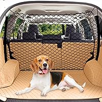 STARROAD-TIM Dog Car Barrier Net - Extra Large Back Seat Pet Divider for Trucks, SUVs, Sedans - Trunk Mesh Barrier