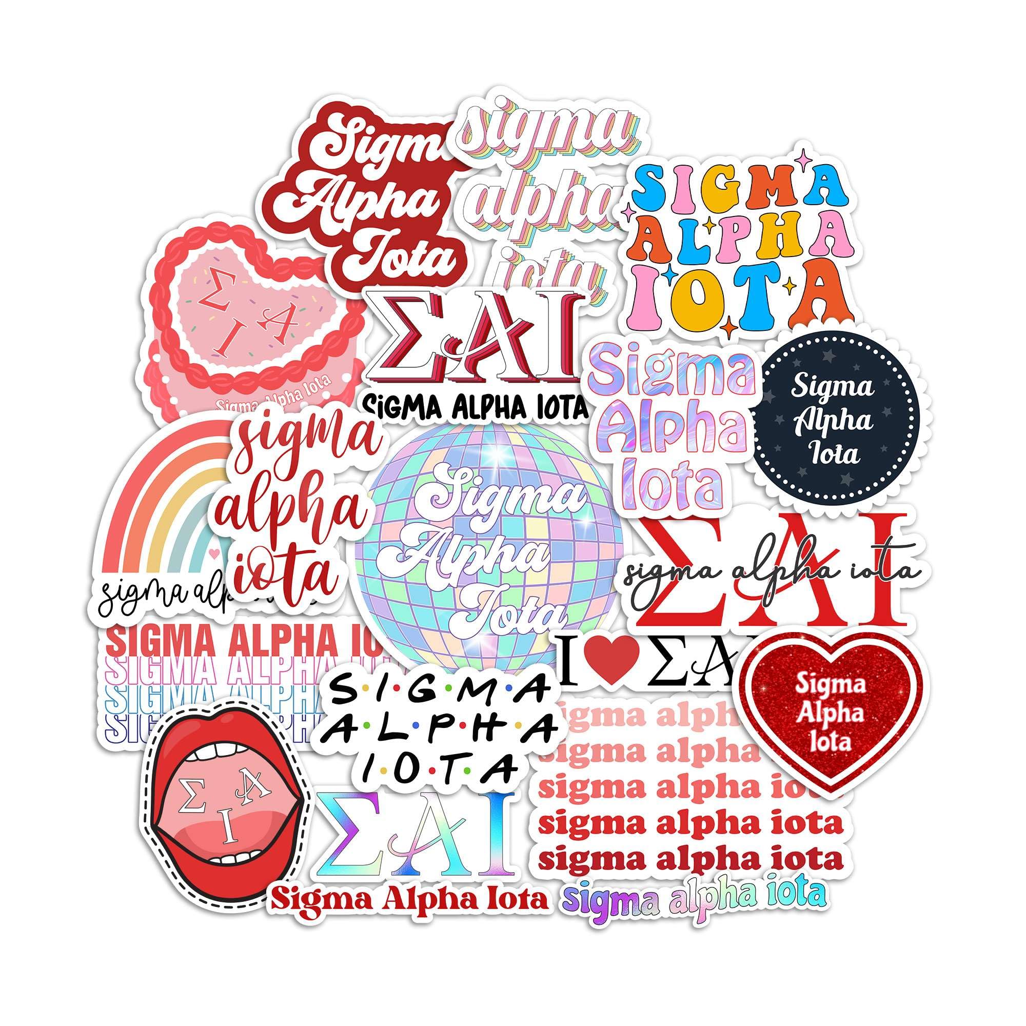 Autocollants Sigma Alpha Iota imperméables pour gourde et ordinateur