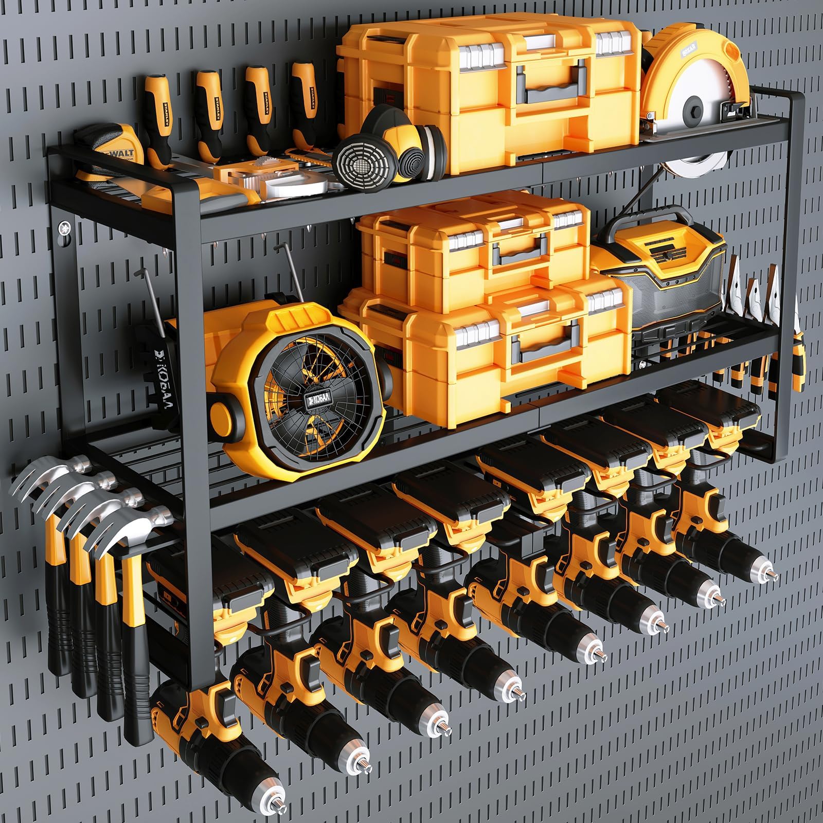 Amazon.com: Tuff Pro Tools Garage Power Tool Organizer Wall Mount ...