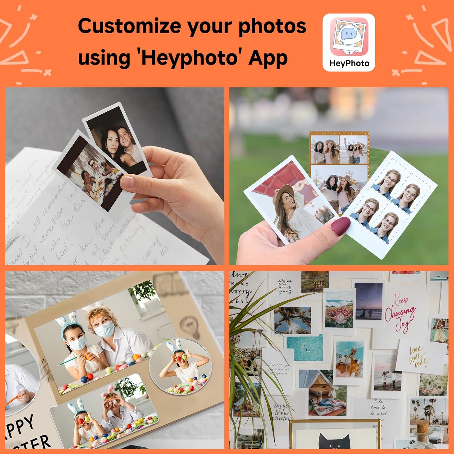 HPRT CP2100 2x3 Portable Photo Printer with 10 Sheets Paper (Grey), Plus Extra 2"x3" One-Piece Photo Paper and Color Ribbon Cartridge Refill (20 Sheets)