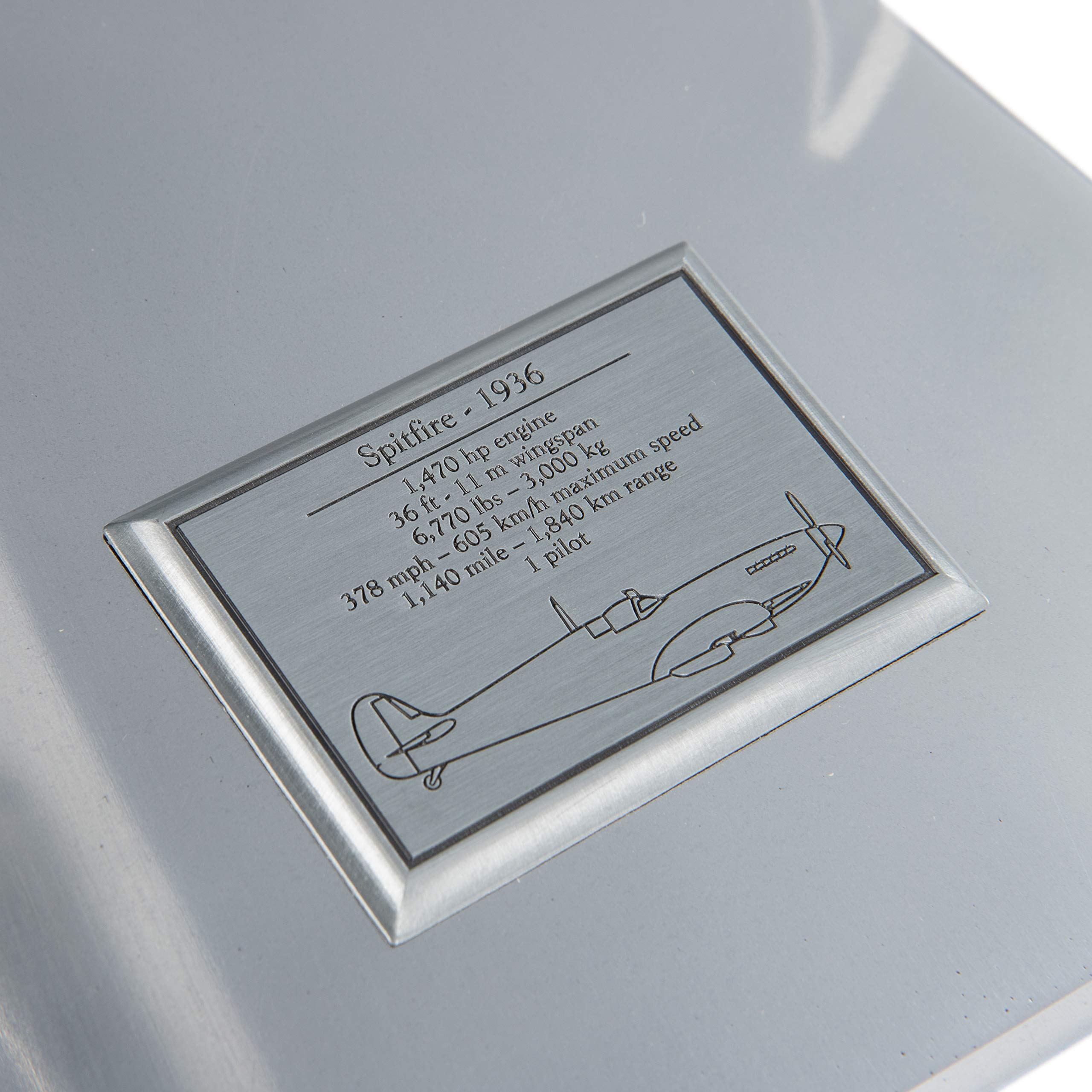 Authentic Models Brillibrum Modellflugzeug Supermarine Spitfire Plus Ständer Detailgetreu Metall Groß Flugzeug Bausatz Indoor Geschenke Geschenkidee