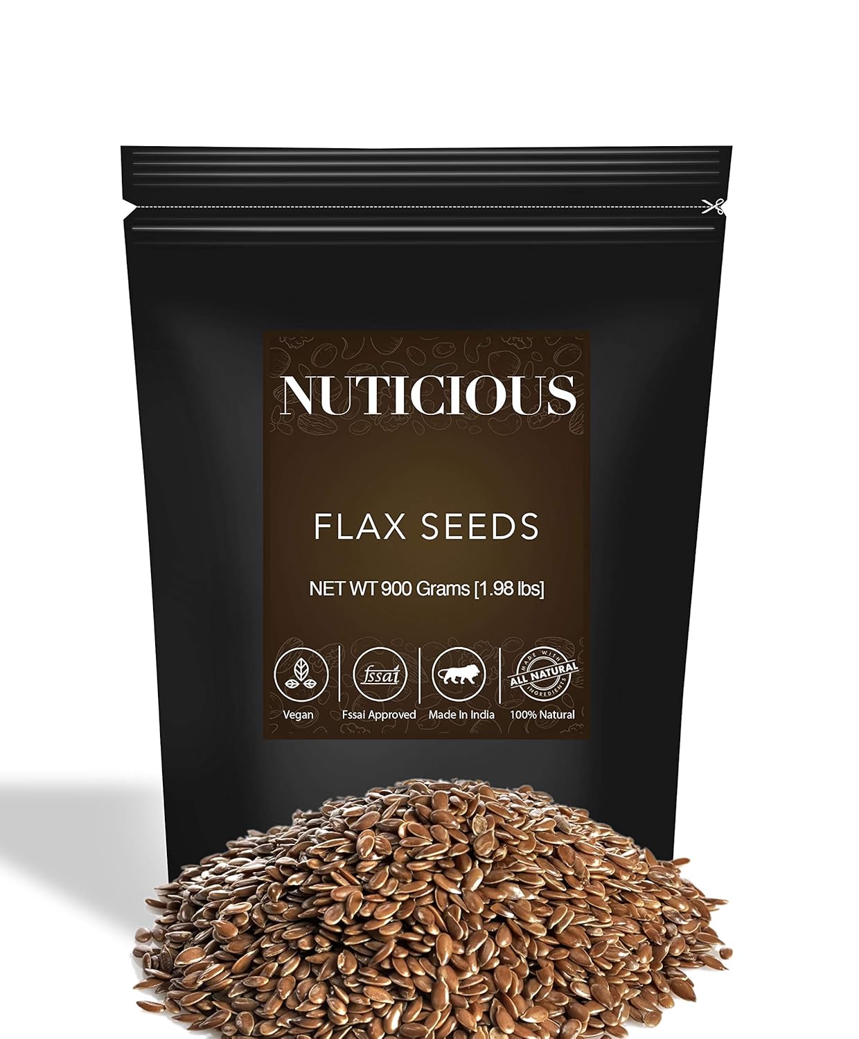 Nuticious Organic Flax Seeds 900 gm Omega seeds,flax seeds Amazon.in