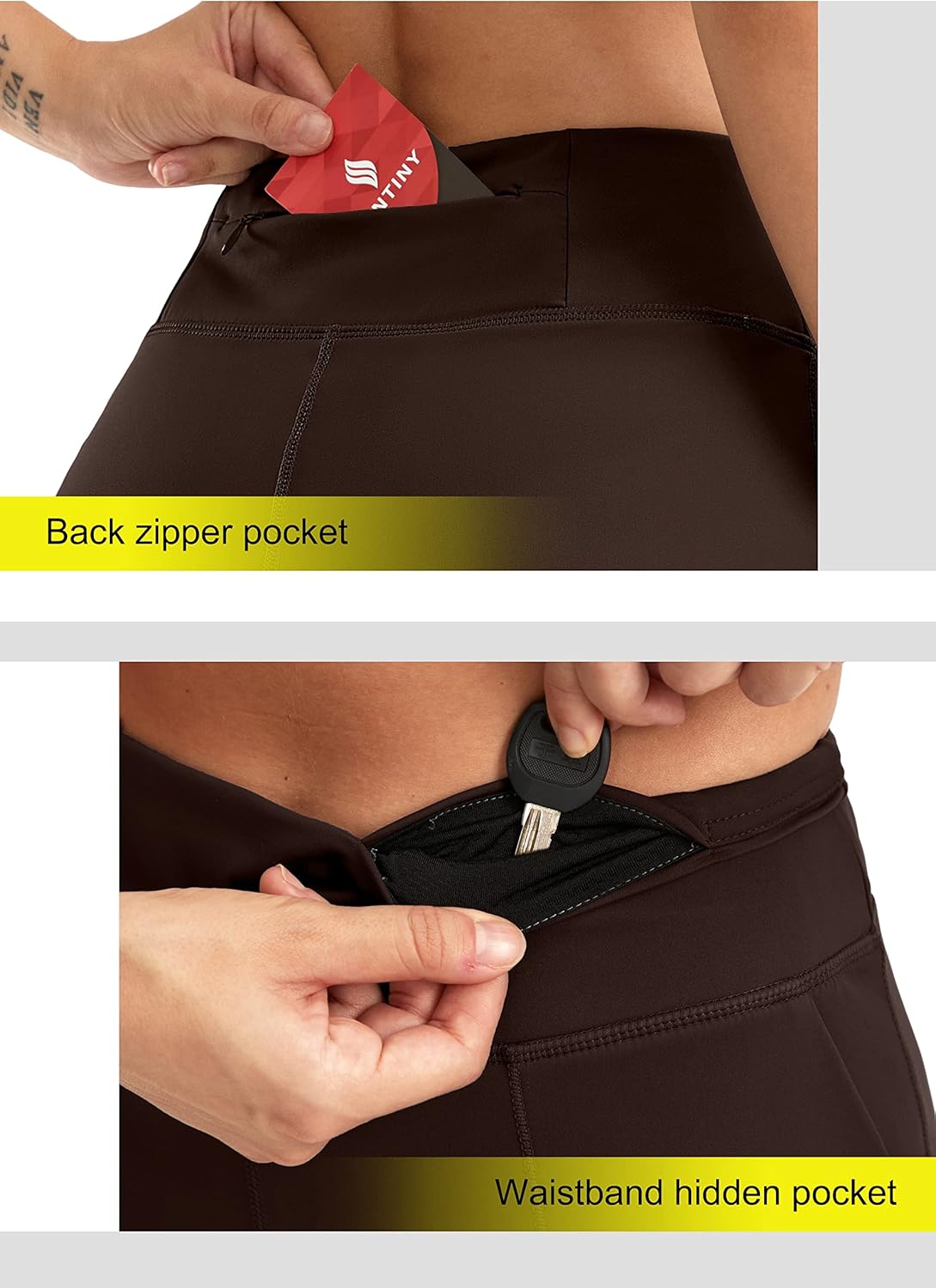 SANTINY Women's 6'' Athletic Long Shorts with 4 Pockets High Waisted Bermuda Shorts for Women Walking Running Casual - Image 5