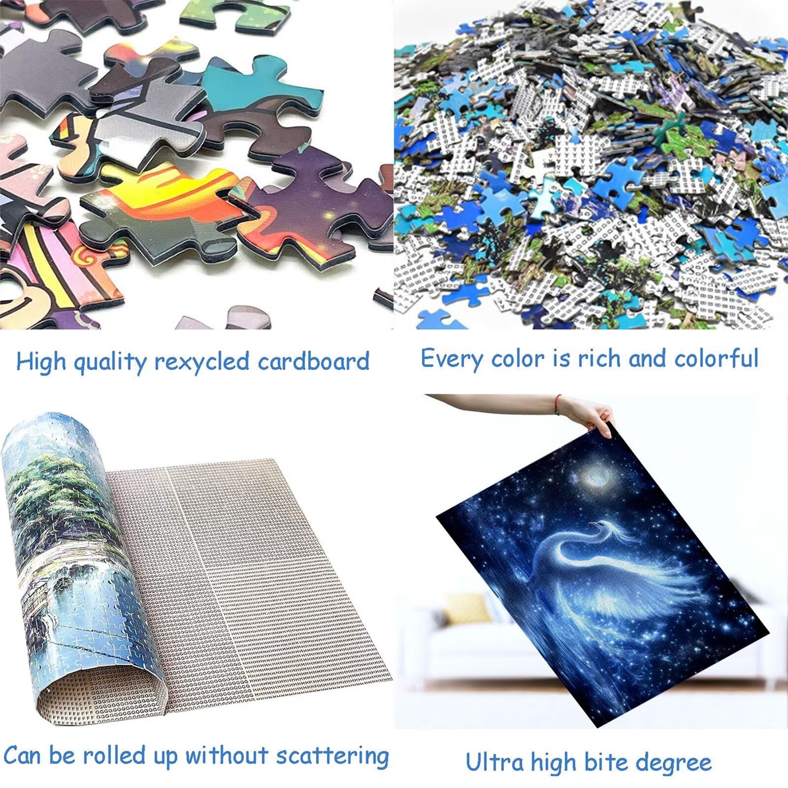 Puzzle 5000 elementów Feniks puzzle dla dorosłych księżyc 156 x 105 cm Unikalne rzemiosło klasyczne 3D drewniane układanka do rodzinnych gier aktywności, układanka do samodzielnego wykonania nawet do