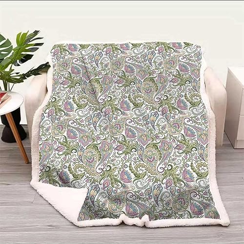 Miniatura 10 de Decoración italiana Cobijas Calientes para Invierno Naranja Marrón Verde Otoño Manta suave, de felpa, esponjosa, para campamento, viajes, picnic,