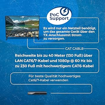 Amazon.com: OREI 4K 60hz HDMI over Ethernet Extender HDBaseT