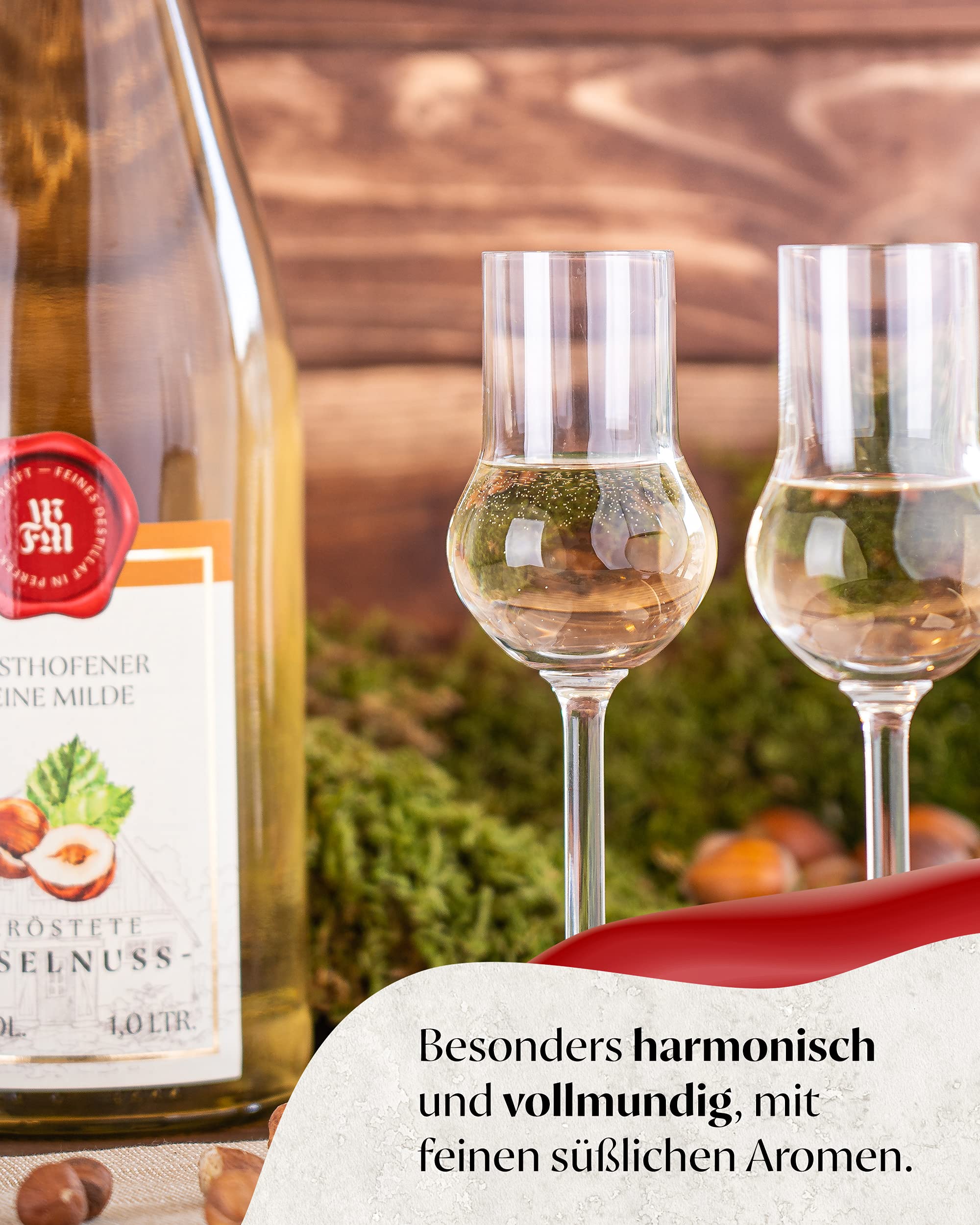 Westhofener Haselnuss Schnaps, holzfassgereift, regionale, geröstete Nuss, fein & mild (1 x 1 l)