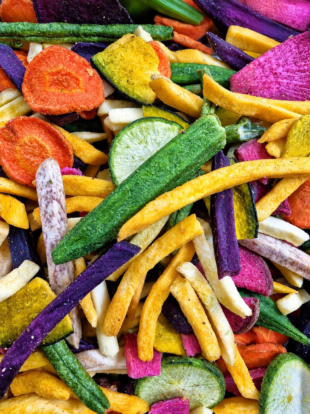 Chips Croccanti di Frutta e Verdura Mix Colorato 1 Kg Snack Gourmet Dolce e Naturale Ideale per Aperitivi Buffet Dessert Decorazioni Piatti Eventi e Catering