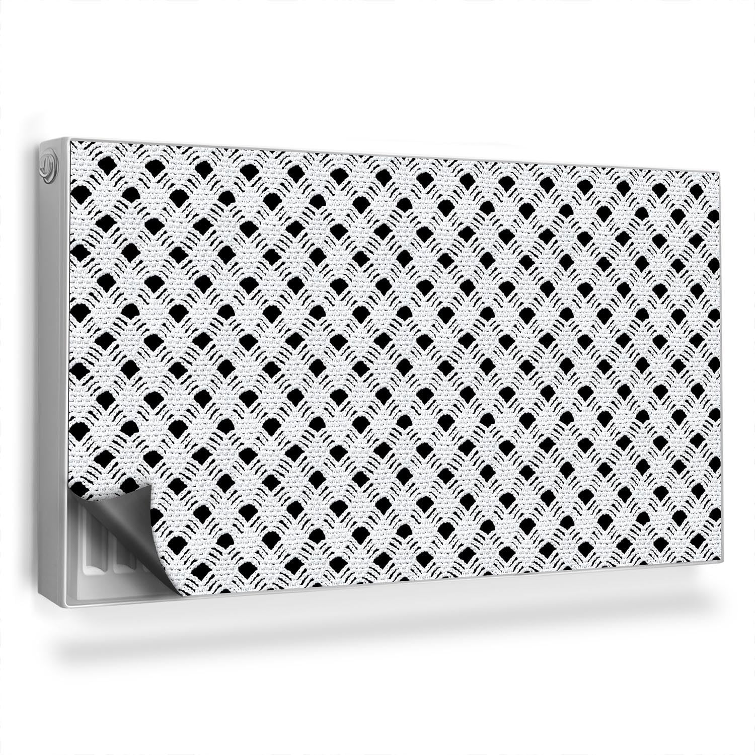 Cache radiateur magnétique 110x60 cm tapis design tricoté pour cuisine