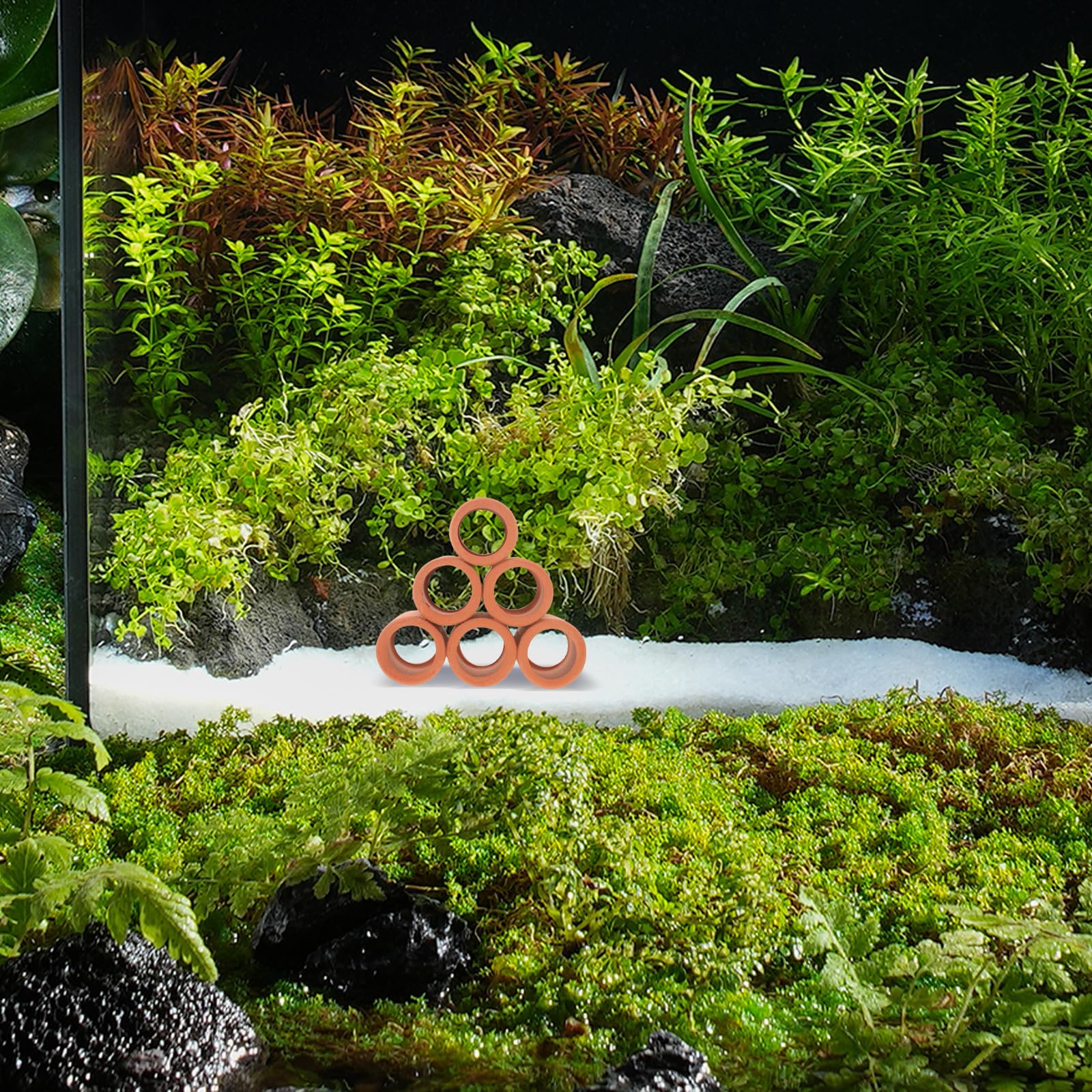 TOPBATHY 4 Sets Keramik Versteckhöhle für Aquarium Fische und Garnelen