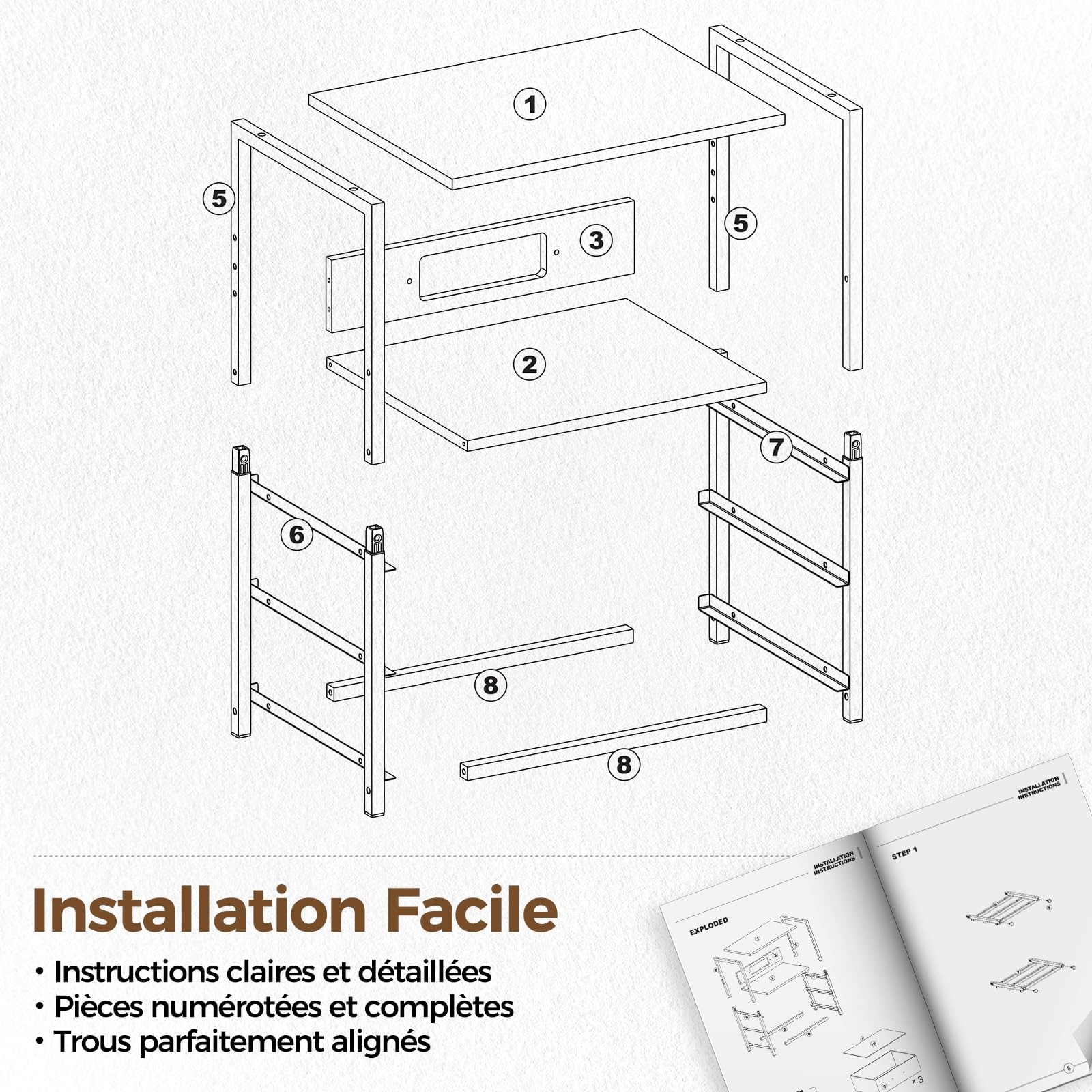 Seventable Lot de 2 Tables de Chevet connectées - avec 3 tiroirs, Prises USB et éclairage LED - pour Chambre à Coucher, Salon ou canapé (2, Blanc)