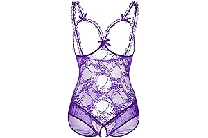 Plus Size Crotchless Bodystocking Lingerie for Women