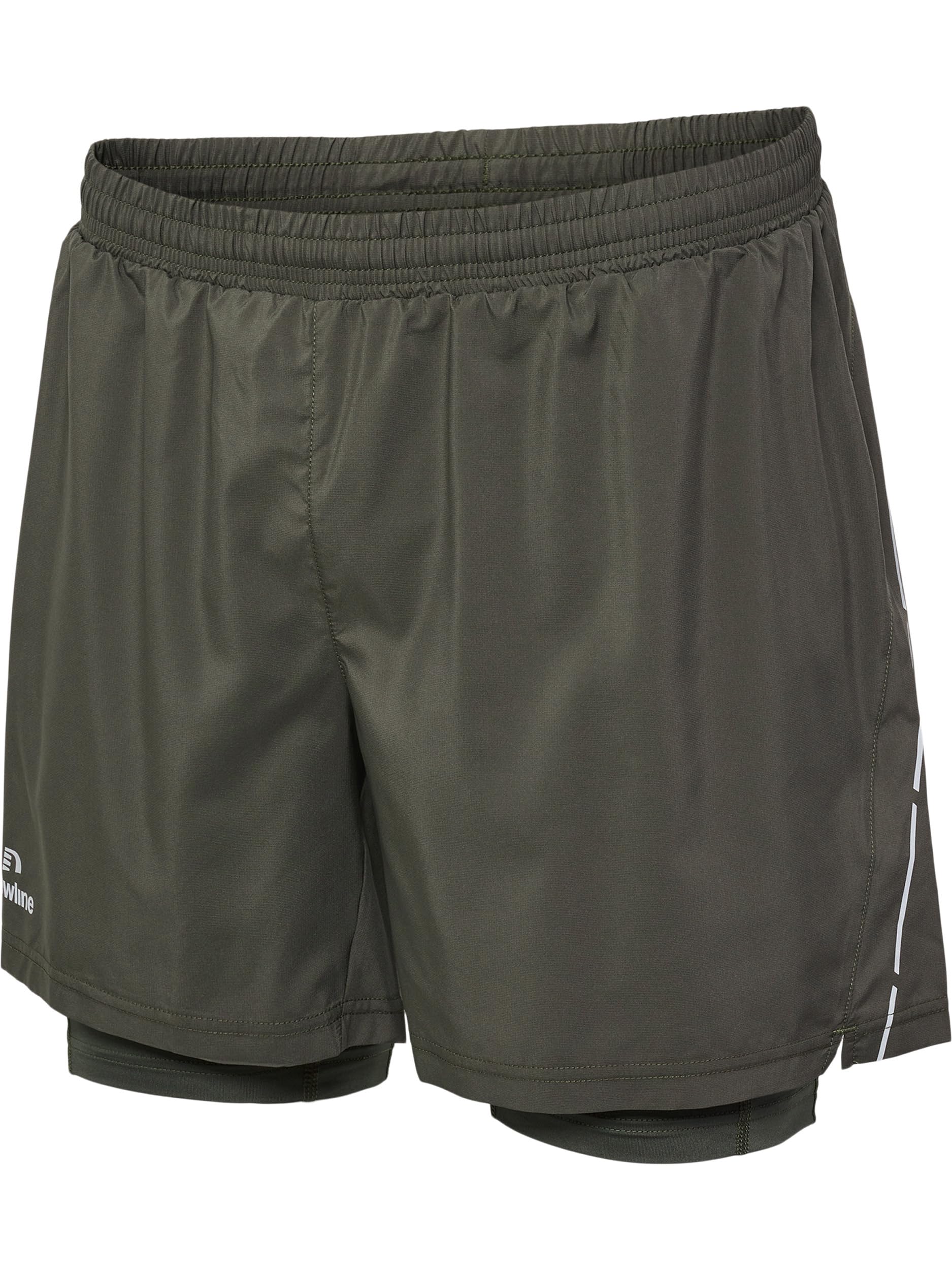 hummel Newline Herren Pace 2In1 Shorts Laufbekleidung Shorts Oliv - XL