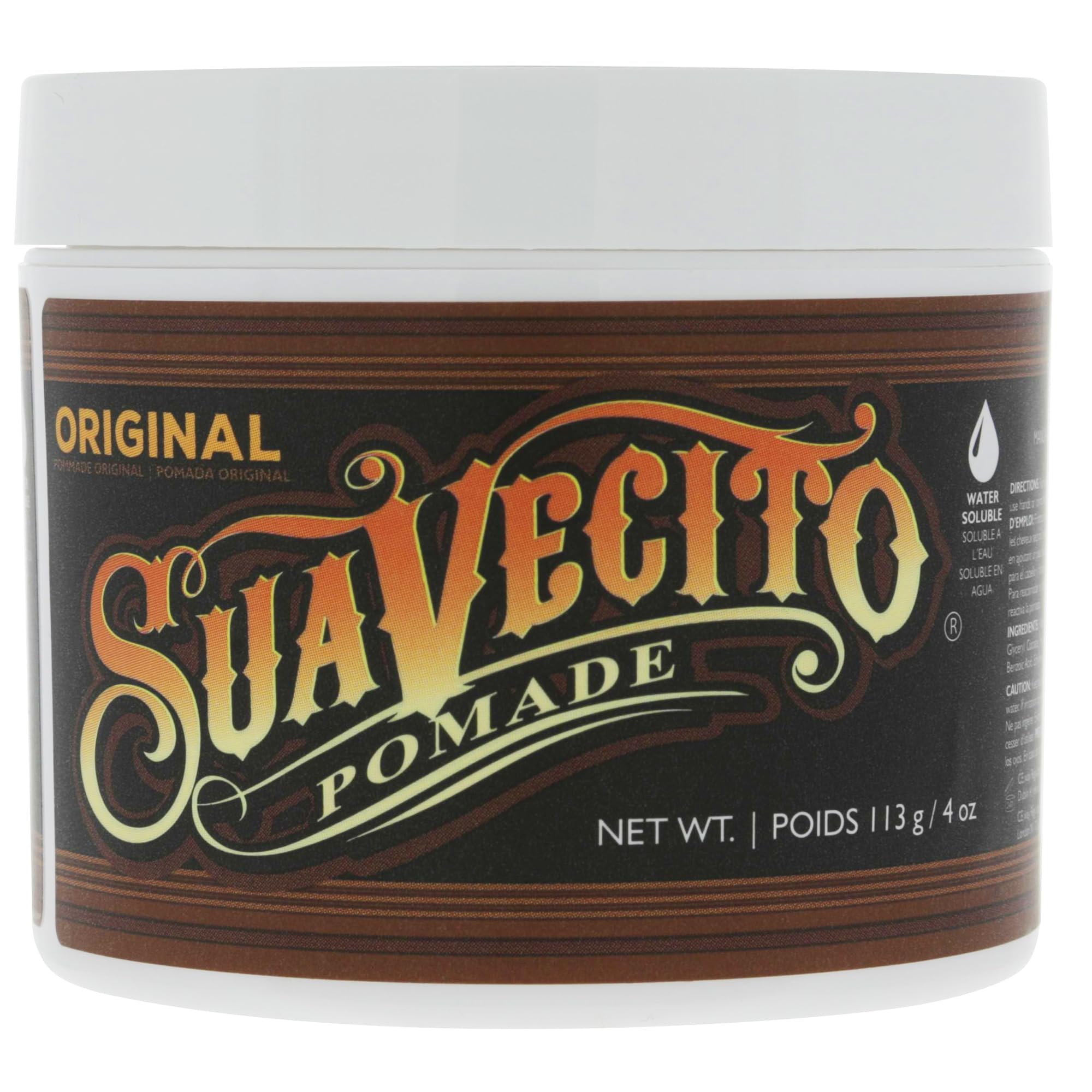 Suavecito Pomade For Men - Medium Hold Shine Water Based oz Pack Wax Like Flake All Day Hair Free Gel Hairstyles Easy To Wash Out