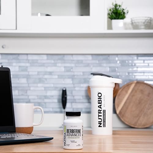 Miniatura 4 de NutraBio Suplemento avanzado de berberina (dihidroberberina), 200 mg  Proporciona apoyo de tolerancia de carbohidratos de absorción avanzada, 60
