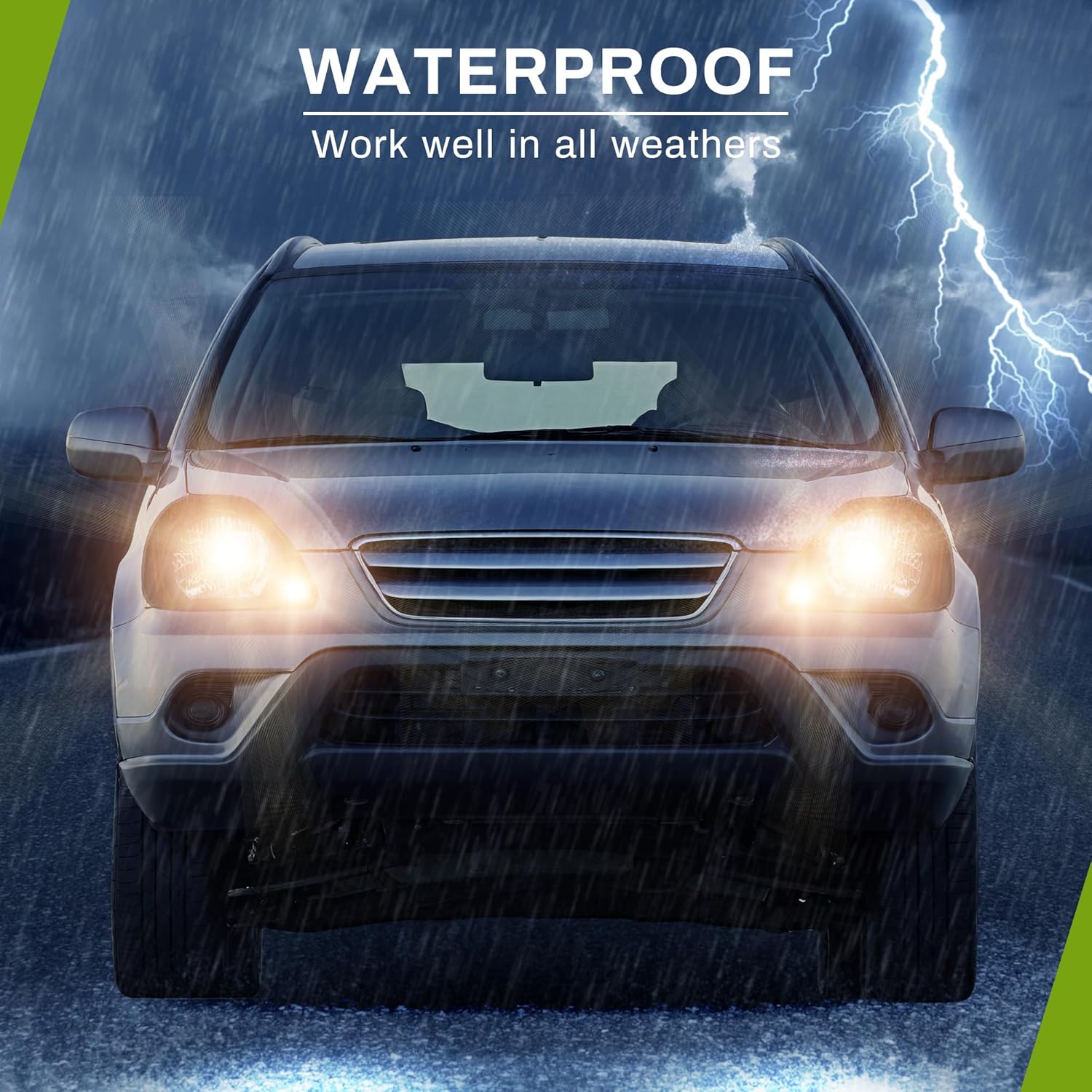 AUTOSAVER88 Headlight Assembly Compatible with 02 03 04 2002-2004 CR-V CRV Replacement Headlamp Black Housing Amber Reflector Clear Lens