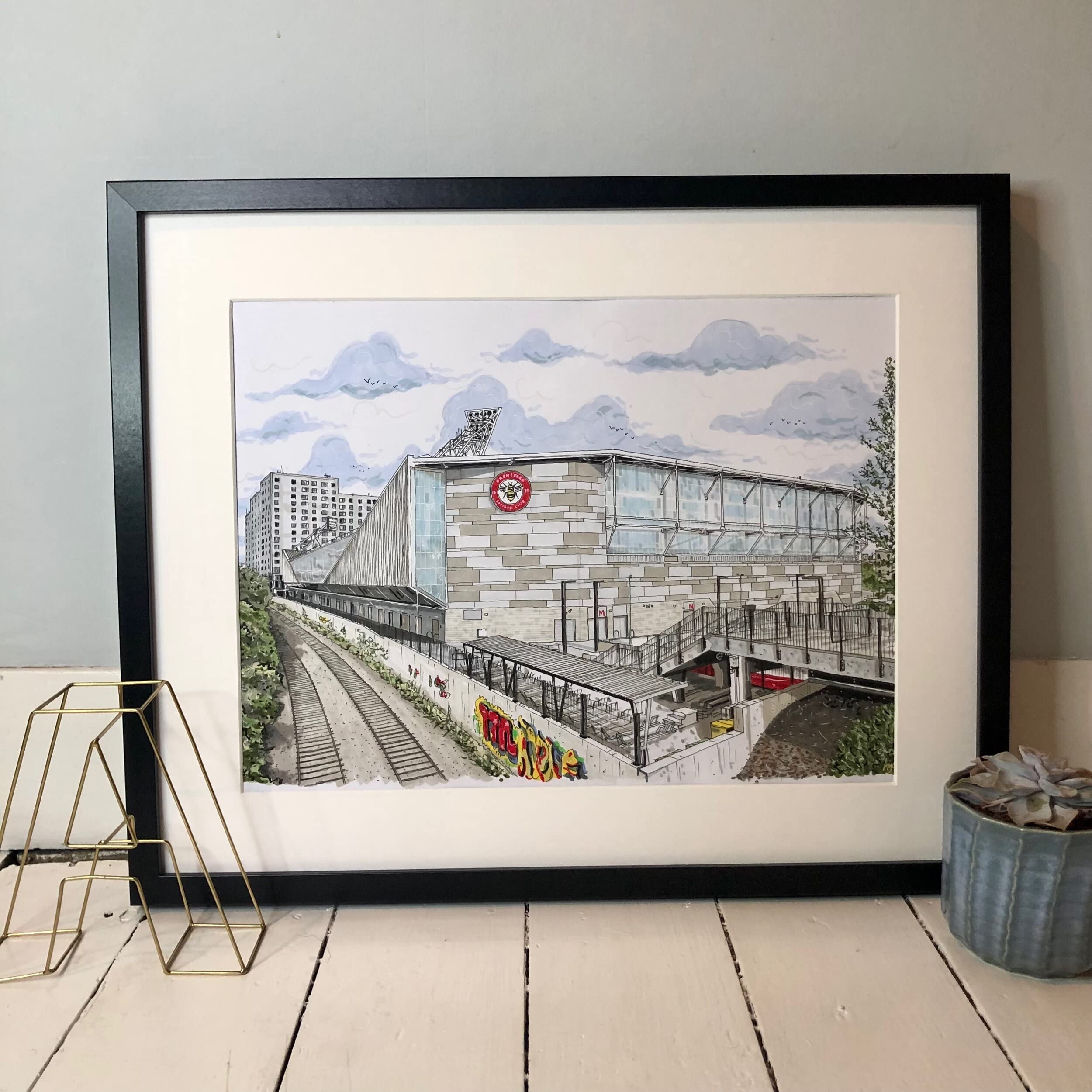Brentford FC - Brentford Community Stadium - Print - Wall Art - Premier League - Football Art - Stadium - Footy Fans