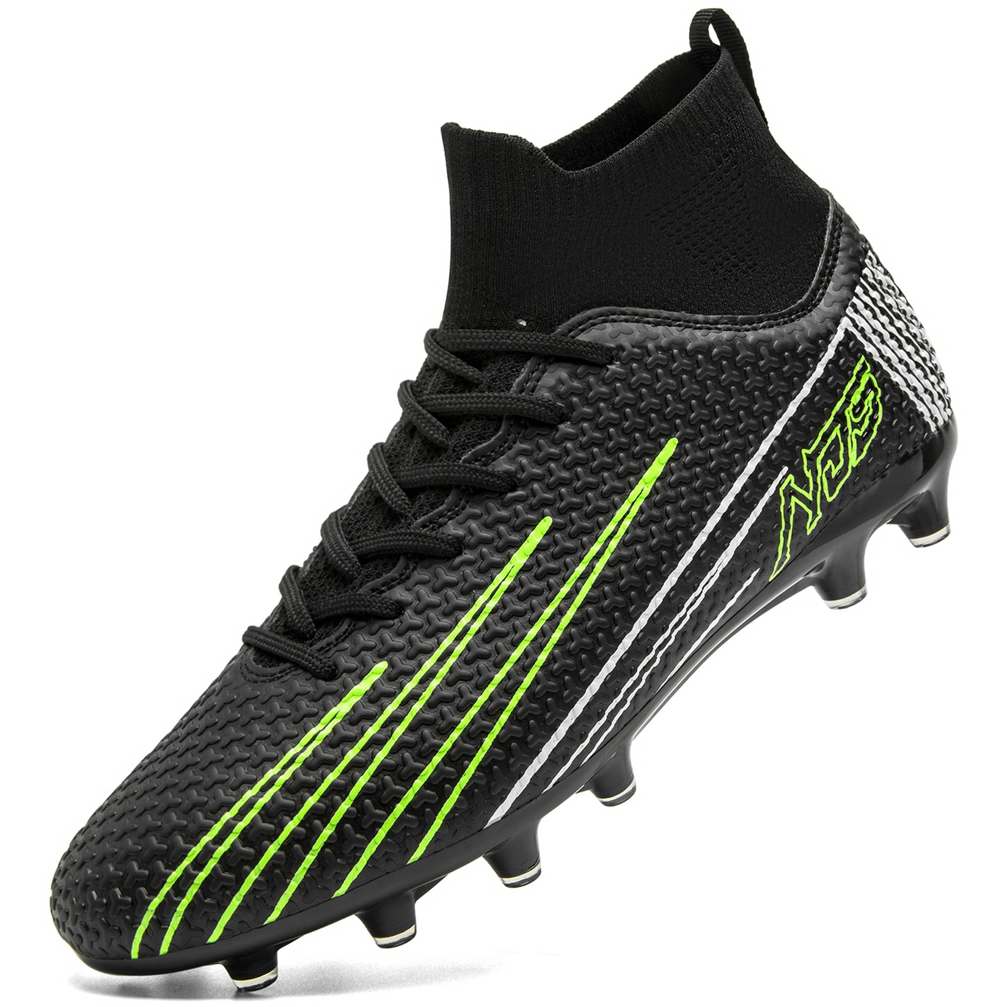 DimaiGlobal Chaussures de Football Montantes​ Crampons Homme Femme Chaussures de Futsal Adolescents Antidérapants pour l'entraînement Chaussures de Sport