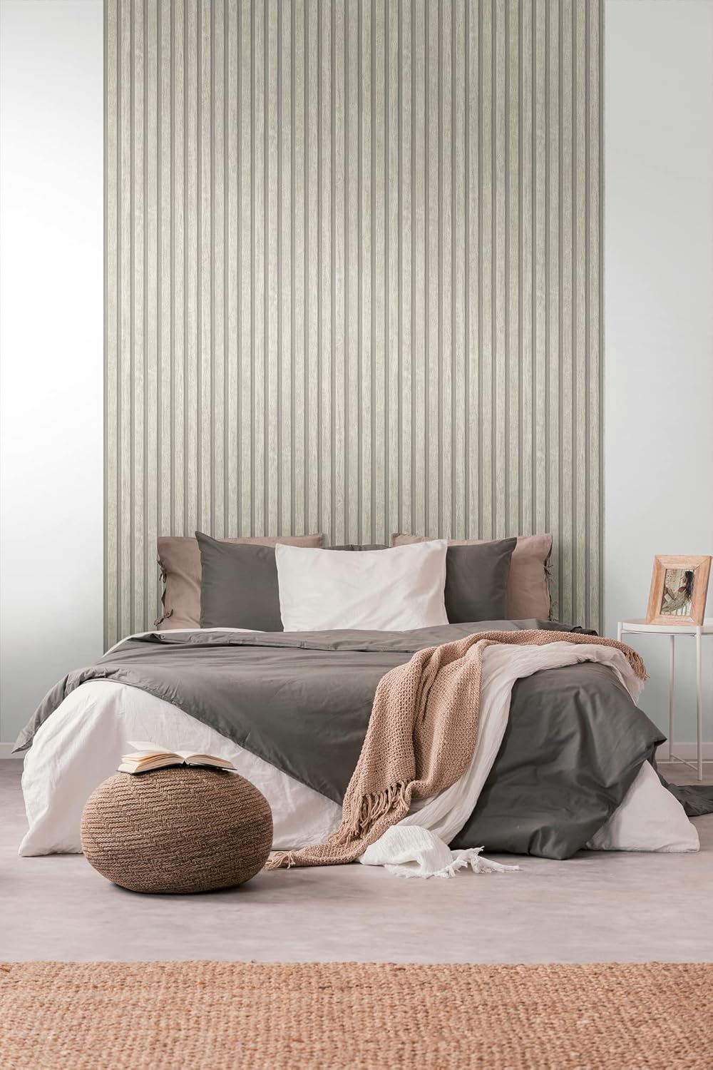 A.S. Création Wallpaper Wood Panels - Grey, Gray - Stone Wallpaper 395.99in x 20.87in Made in Germany - 391095