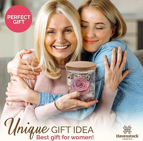 Miniatura 3 de Rosa rosa en una cúpula de cristal  Rosas reales de primera calidad que duran un año o más  Regalos únicos para el día de la madre para sus rosas