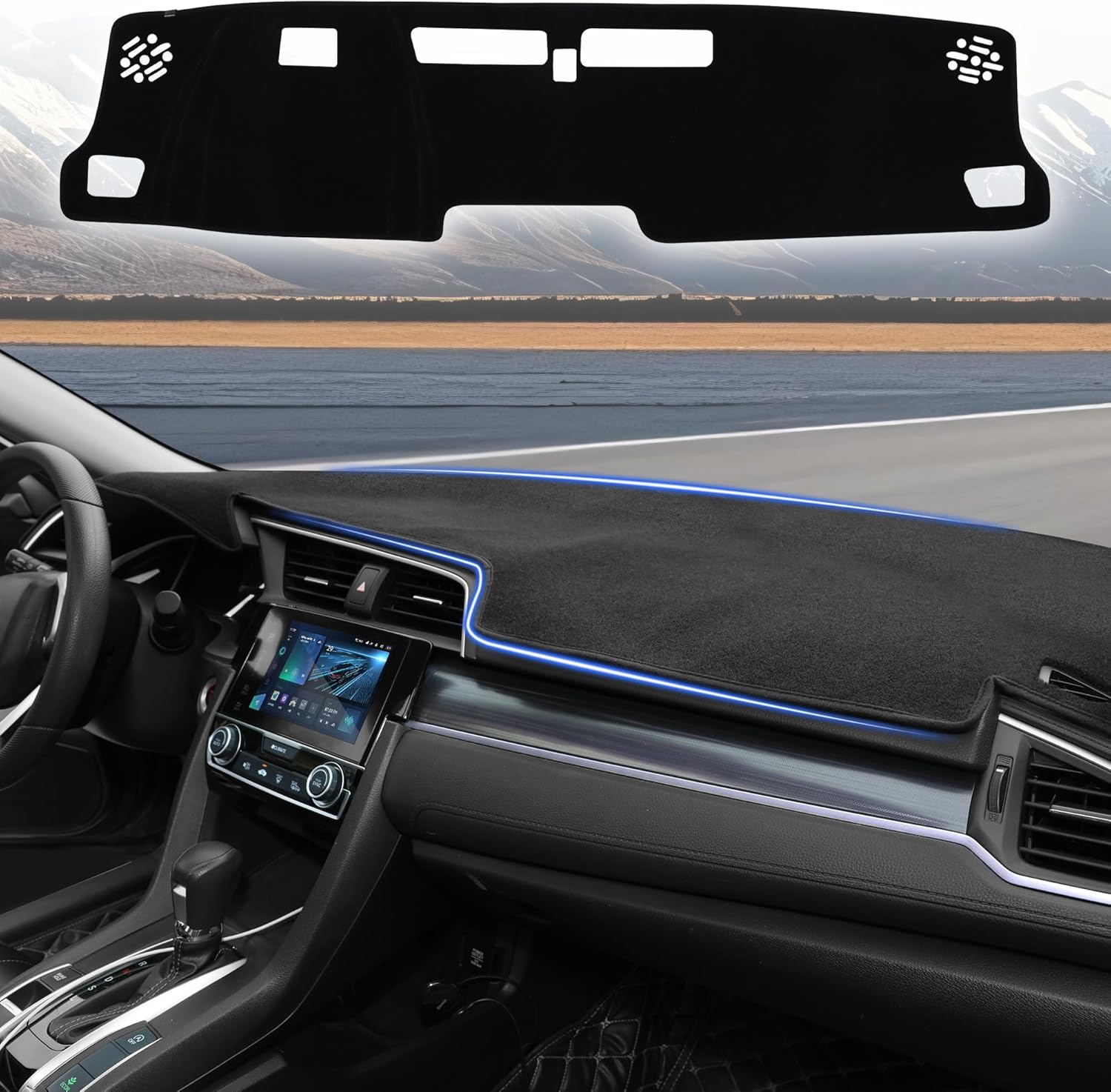 YYCKE Dash Cover Mat Custom Accessories Dashboard Pad Fit for Chevy Colorado Pickup Truck Prime 2023 2024 2025 2026 Accessories Dashboard Pad Carpet Protector