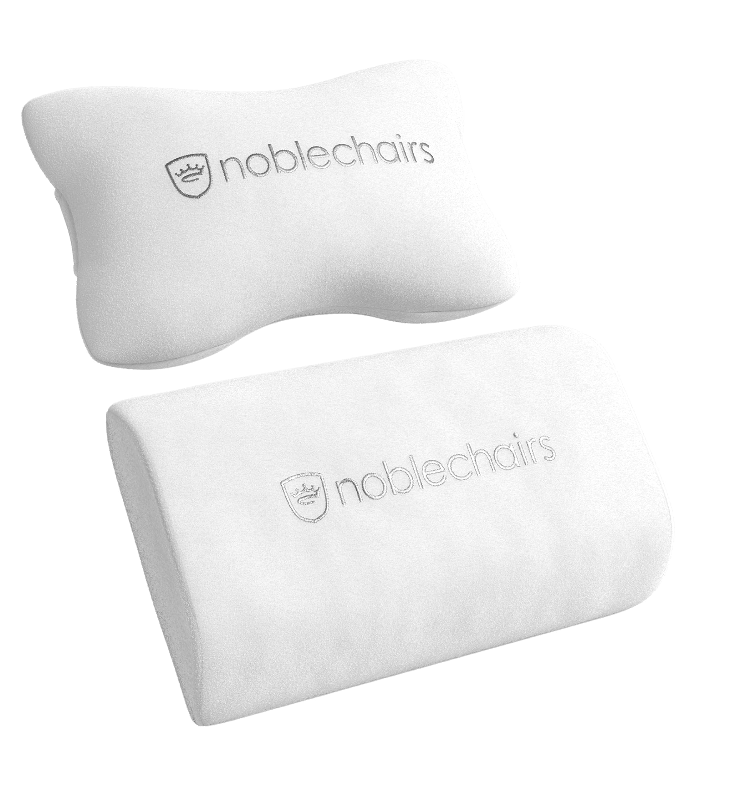 noblechairs Hero Chaise Gaming Blanche - Fauteuil de Bureau Blanc Coussin Inclus - Siege Gamer High-Tech Cuir Synthétique - Chaise Ergonomique - White Edition