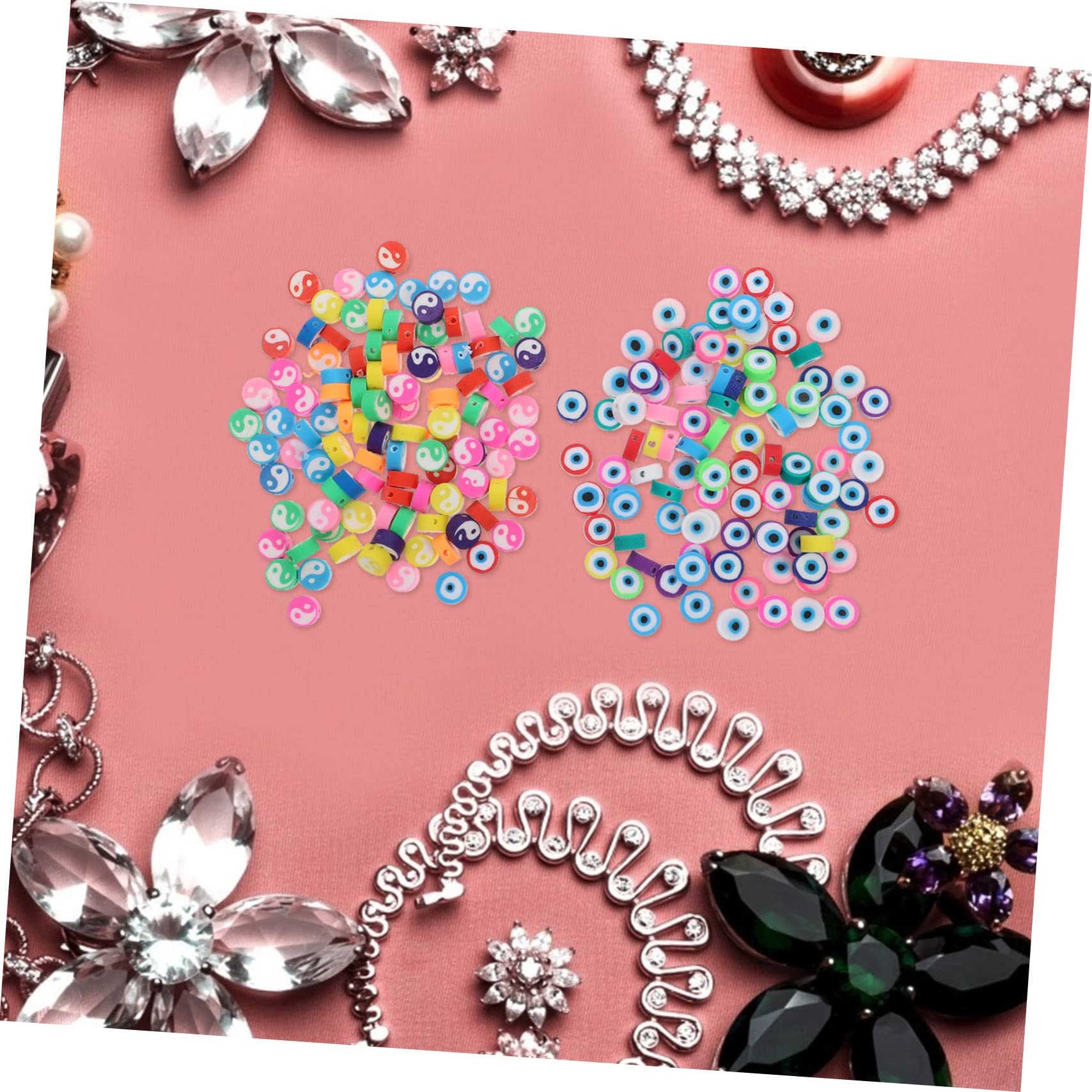 ARTIBETTER 3 Series Abalorios De Arcilla Polimérica Para Manualidades De Joyas Para Pulseras Collares Y Anillos Accesorios De Diy 200 Piezas*3