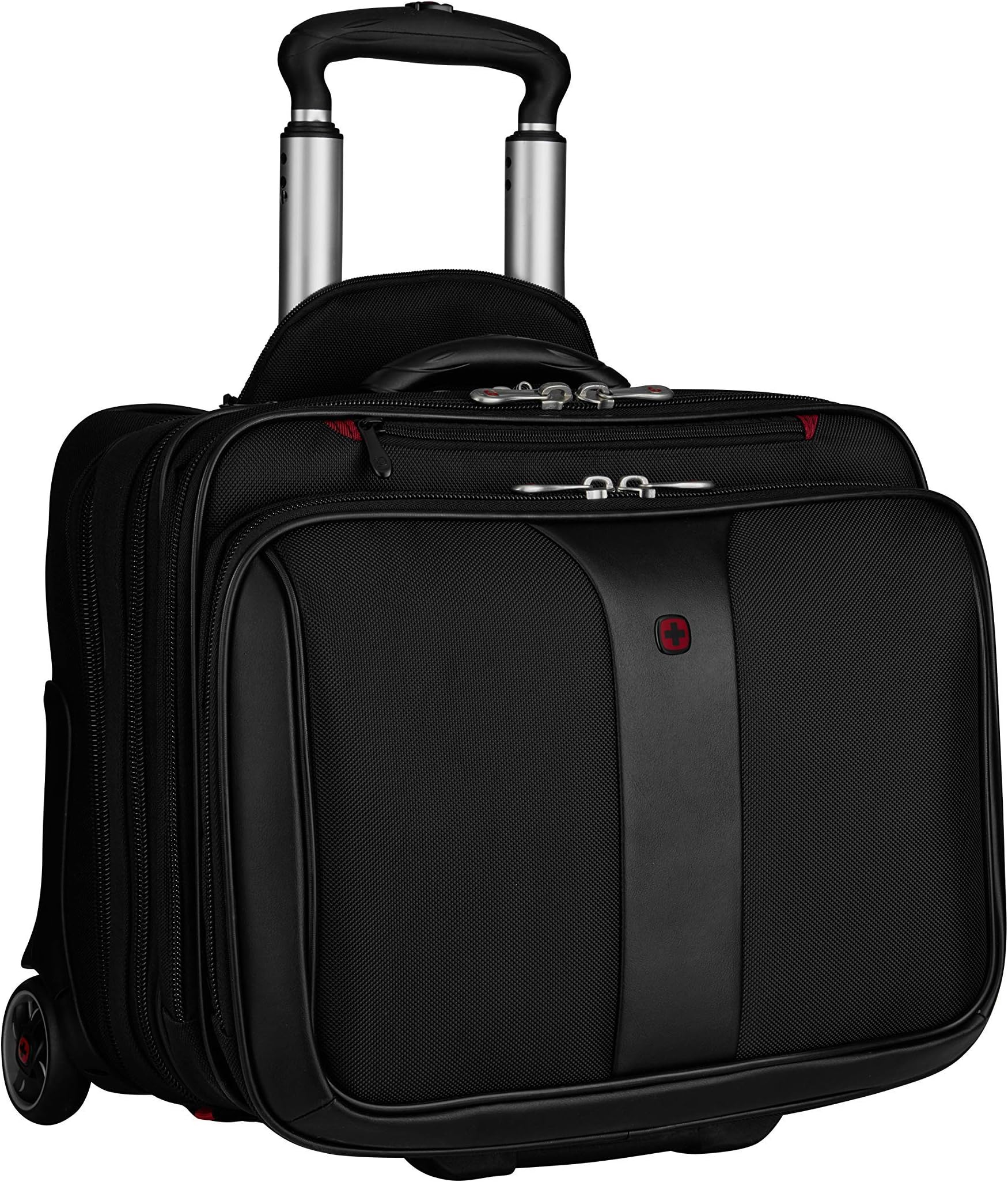600662 Patriot 17 Inch 2-Piece Business Wheeled Laptop Briefcase, Padded Laptop Compartment with Matching 15.4 Inch Laptop Case in Black (25 Litre)