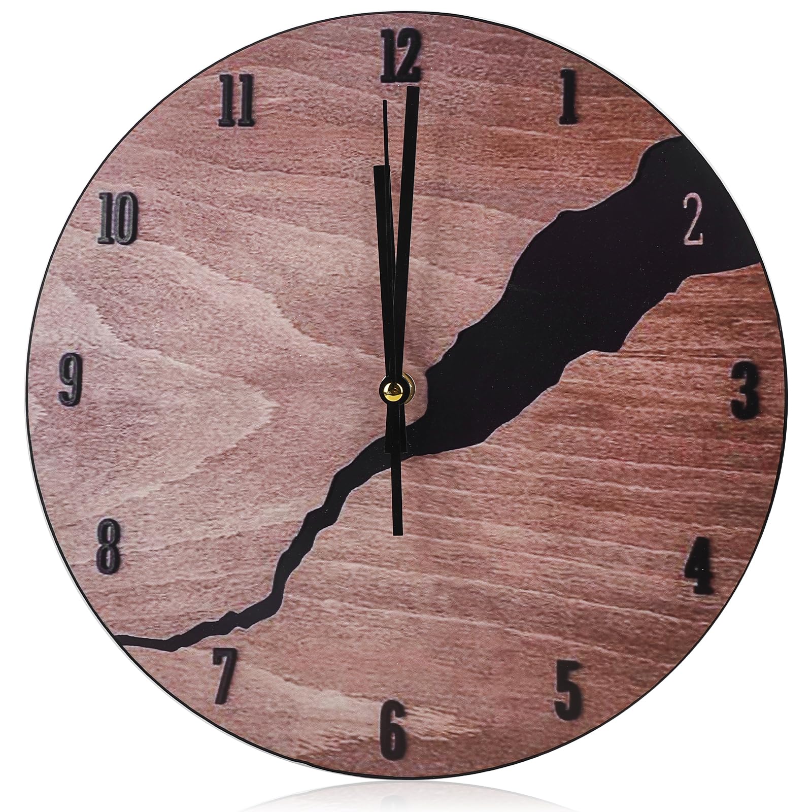 GBKDQQ Reloj de pared moderno, vintage, reloj de pared grande de 30 cm, silencioso, sin ruido de tictac, reloj de pared de madera para salón, cocina, dormitorio, habitación infantil y oficina