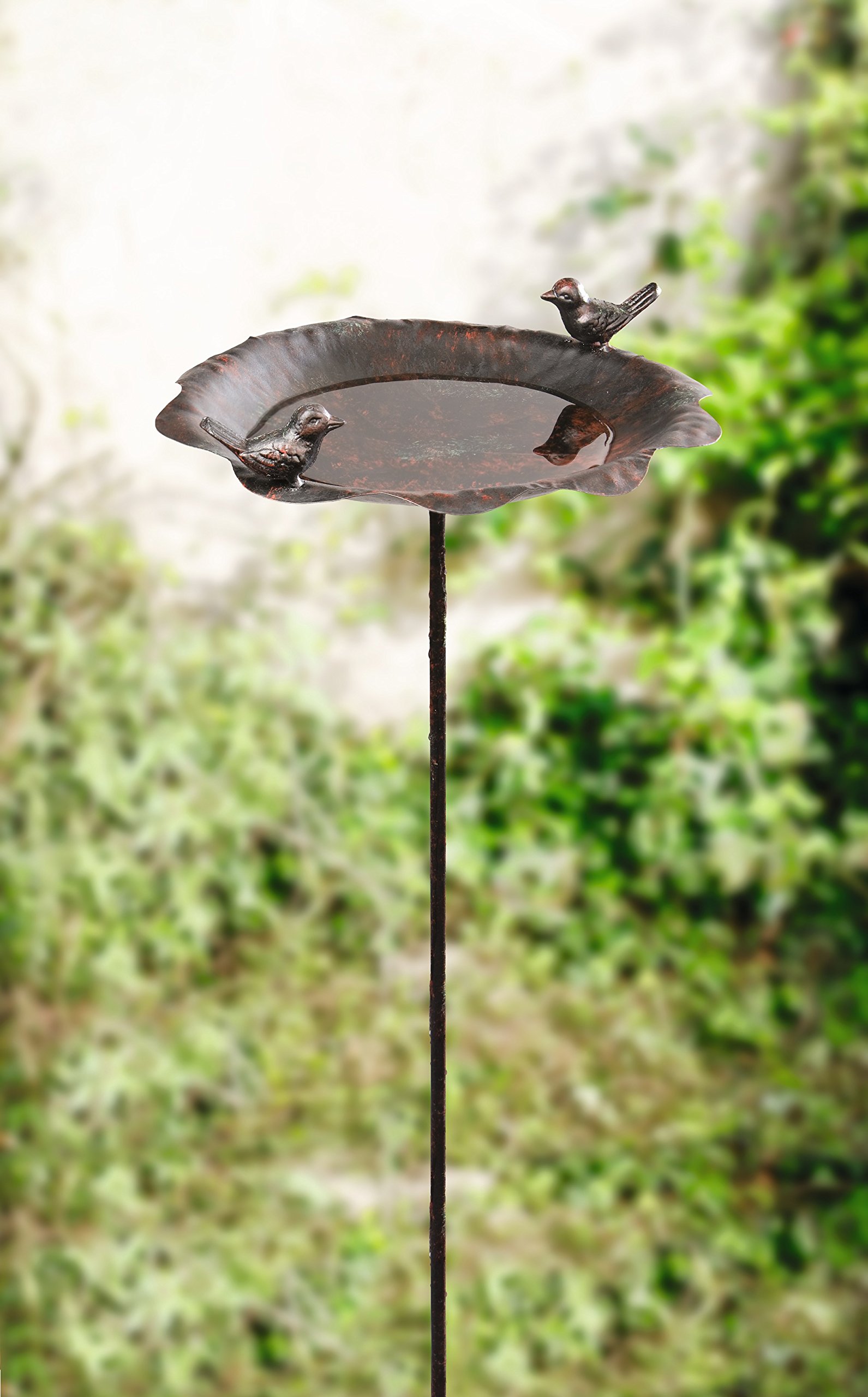Frank,Abbeveratoio per uccelli "Piepmatz" a forma di fiore, piccoli uccellini per decorazione, ciotola ø circa 26 cm, altezza 110 cm