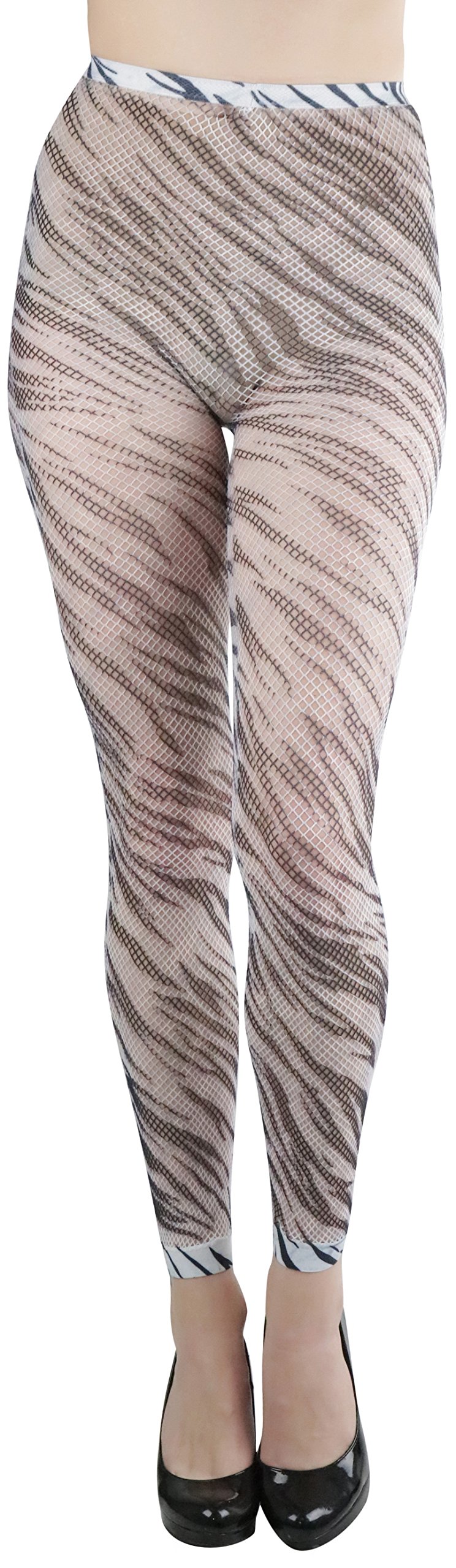 ToBeInStyle Women’s Footless Opaque Animal Zebra Tiger Tights Hosiery
