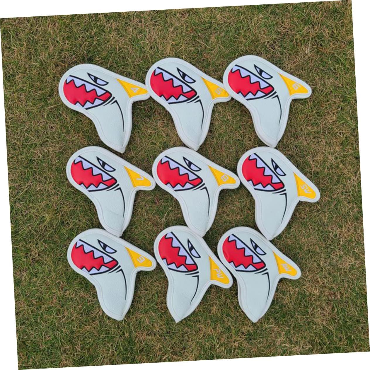 POPETPOP 9pcs Golf Club Covers Driver Head Cover Iron Putter Golf Accessories Club Head