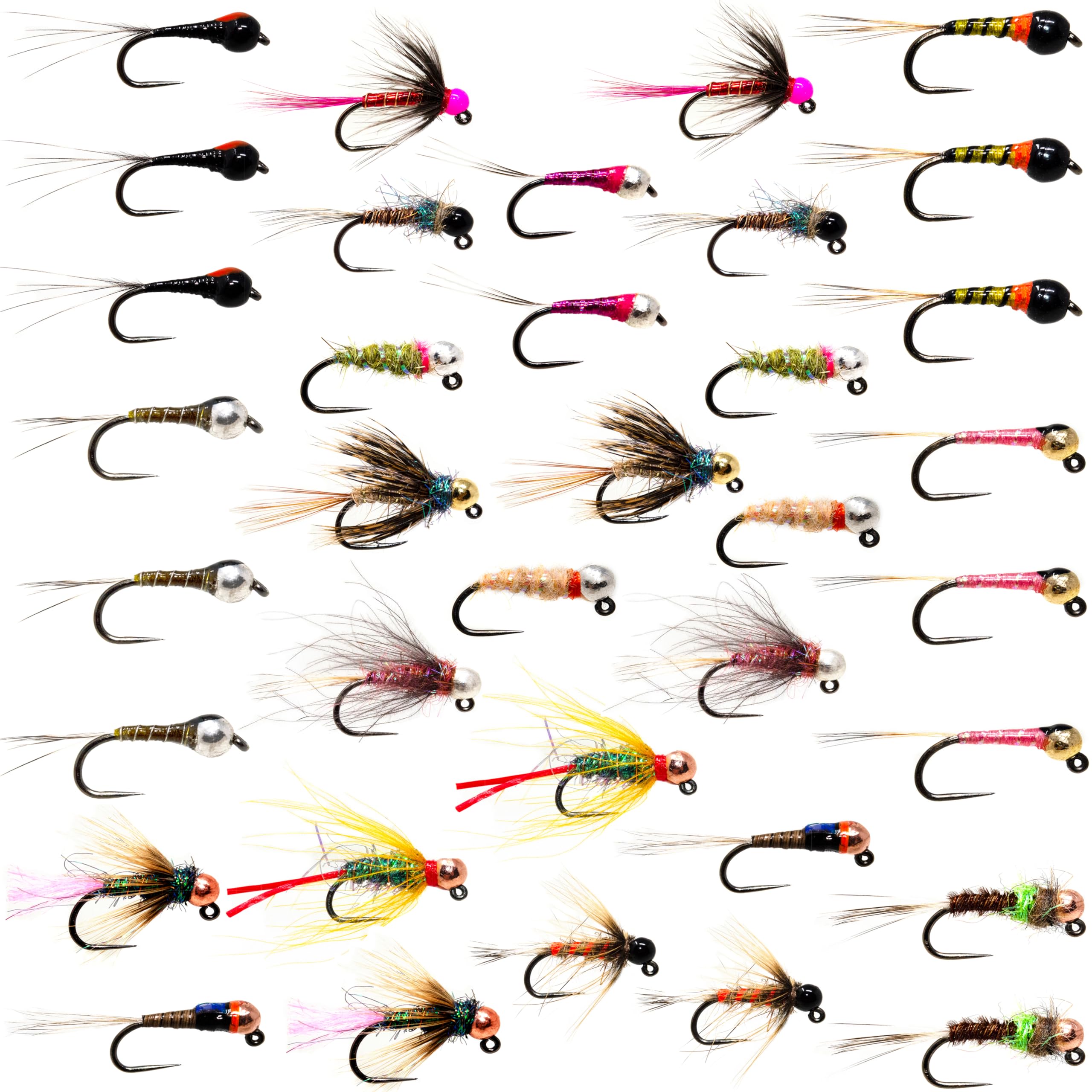 Outdoor Planet 24/26/36 Ultimate Fly Fishing Assorted Flies Kit with Hand-Tied Dry, Wet Flies, Nymphs, Streamers, Terrestrials, Leeches - Ideal Lure Set for Trout, Bass, Salmon, Steelhead for Anglers