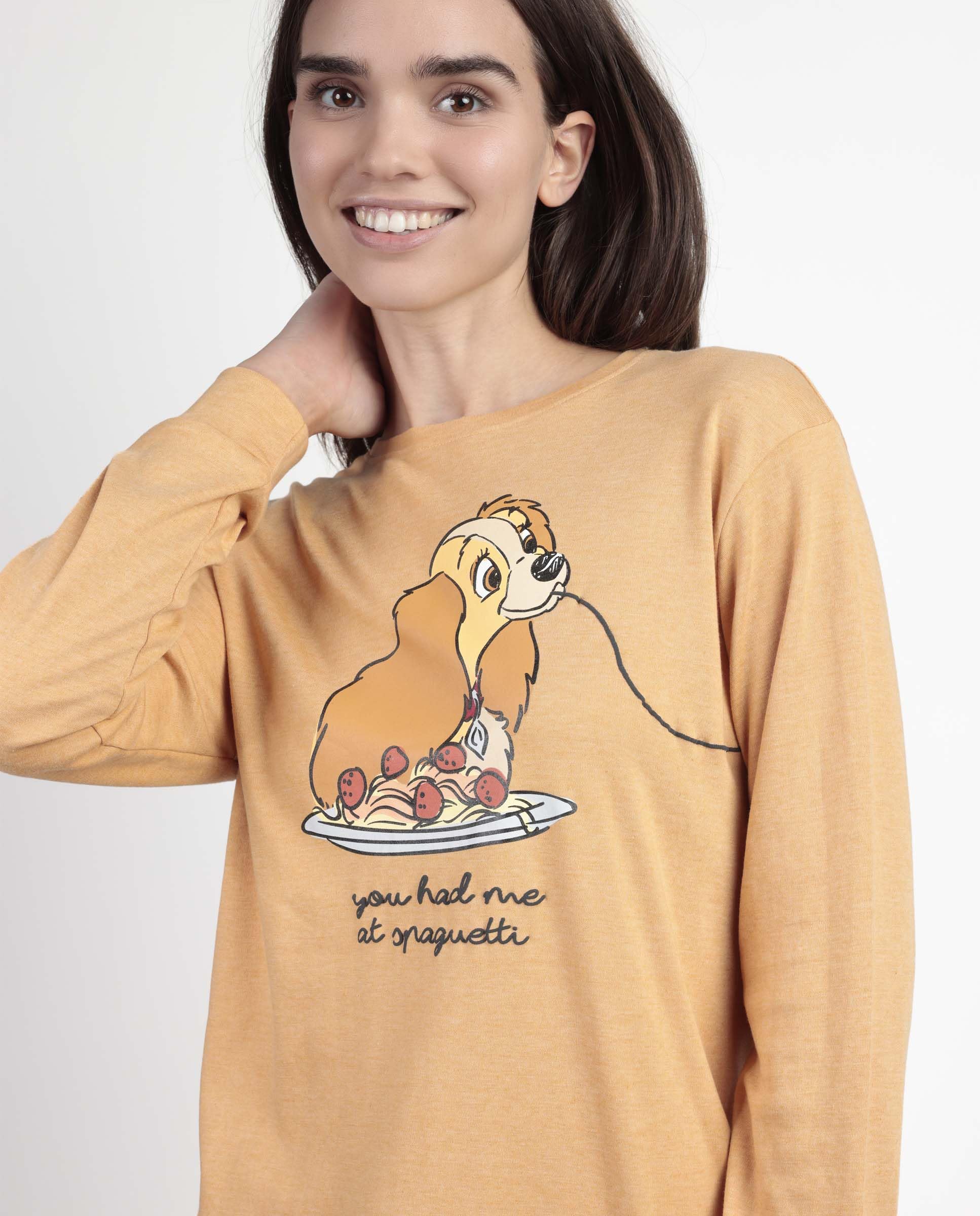Disney Pigiama a maniche lunghe caldo Love Dinner da donna