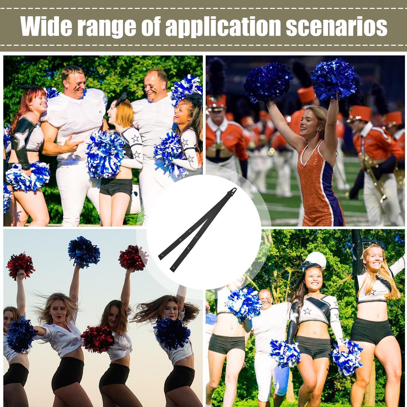 Generico Porta fiocco Cheer, porta pompon per zaino Cheer | per borse da tifo in nylon Attrezzatura sicura da tifo | Pom leggero e portatile per cheerleader